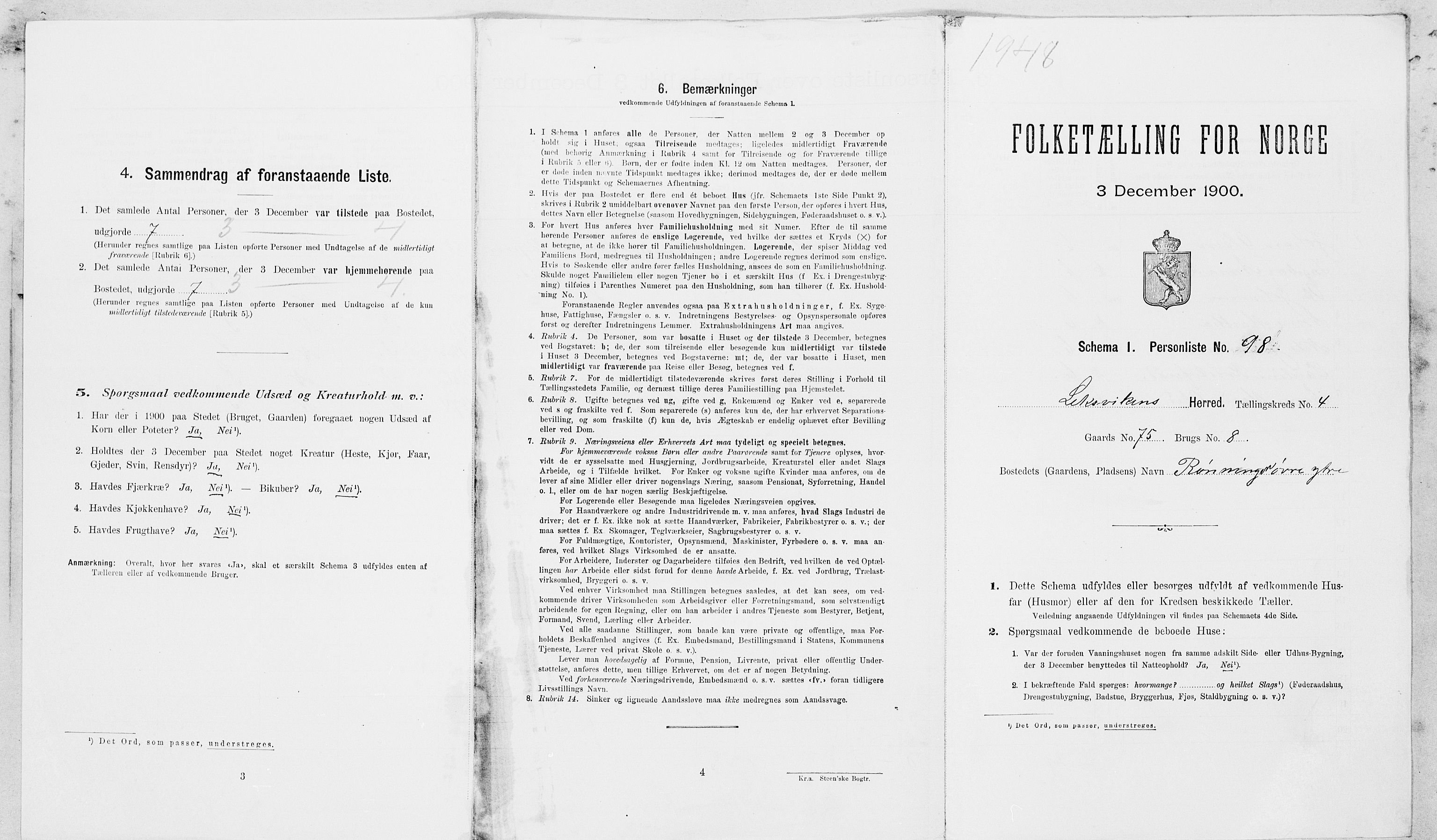 SAT, Folketelling 1900 for 1718 Leksvik herred, 1900, s. 652