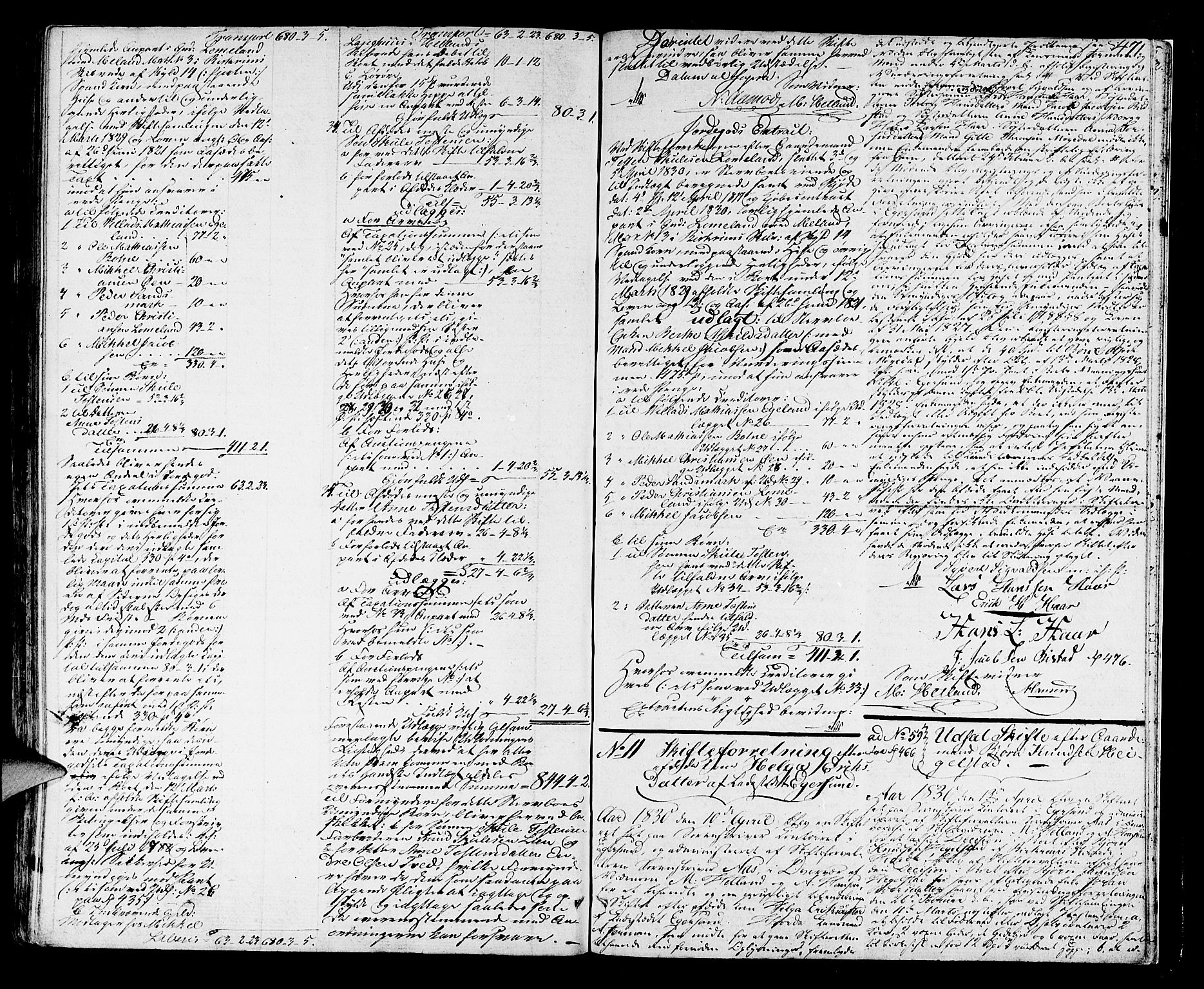 Jæren og Dalane sorenskriveri, AV/SAST-A-100306/5/50BB/L0001B: SKIFTEPROTOKOLL DALANE, 1823-1830, s. 470b-471a