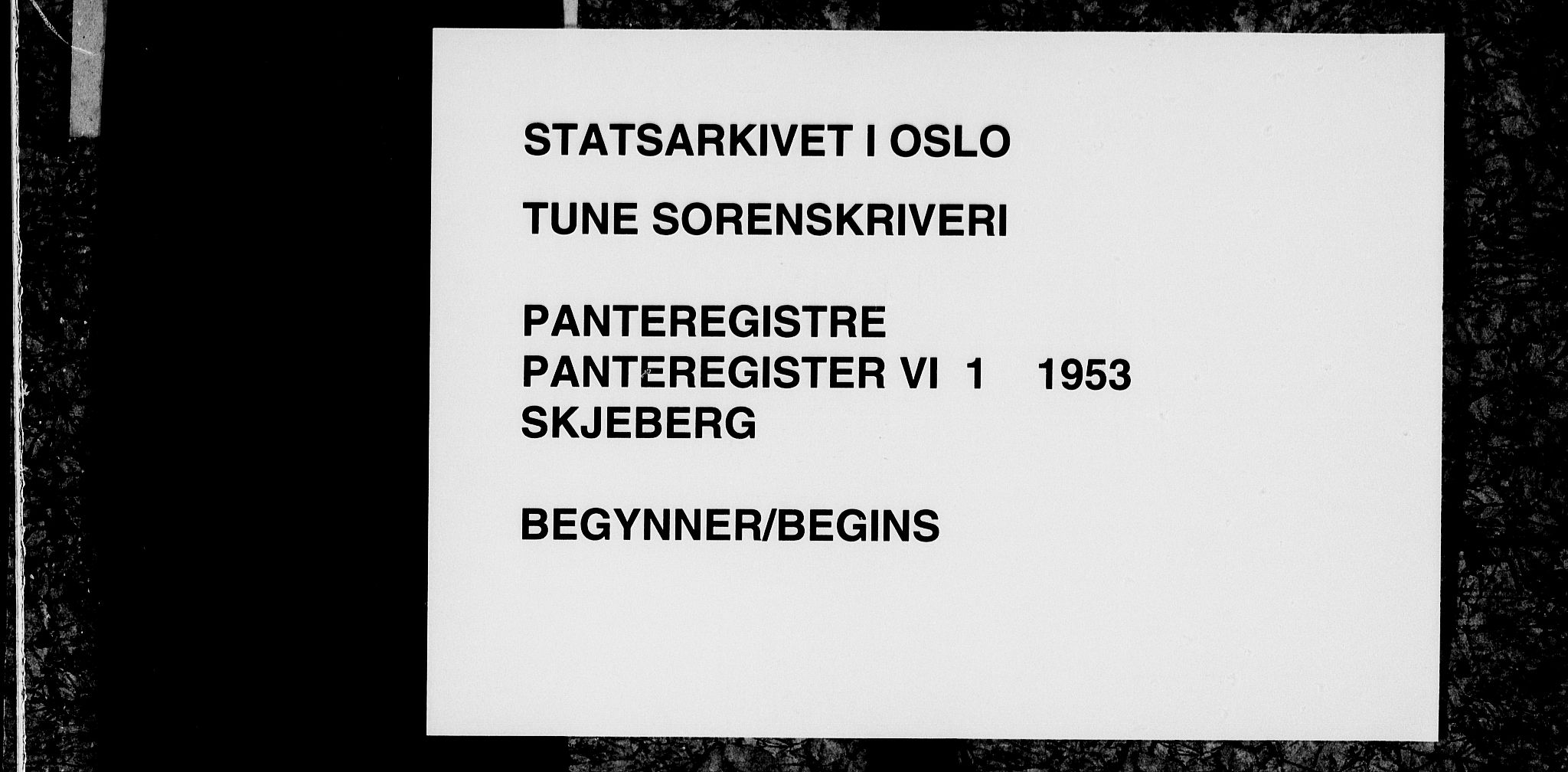 Tune sorenskriveri, SAO/A-10470/G/Ga/Gab/Gabf/L0001: Panteregister nr. VI 1, 1782-1953