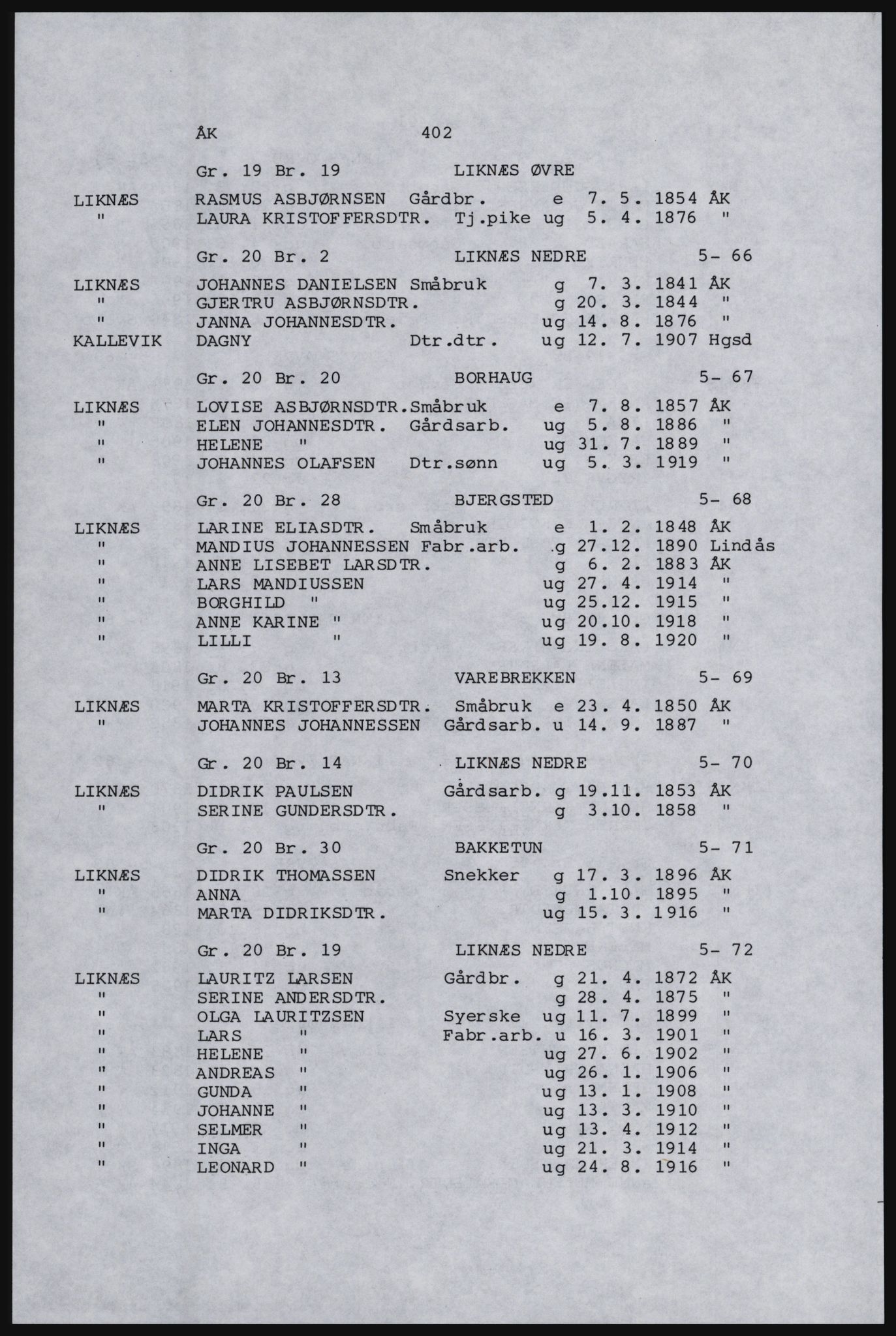 SAST, Avskrift av folketellingen 1920 for Karmøy, 1920, s. 424