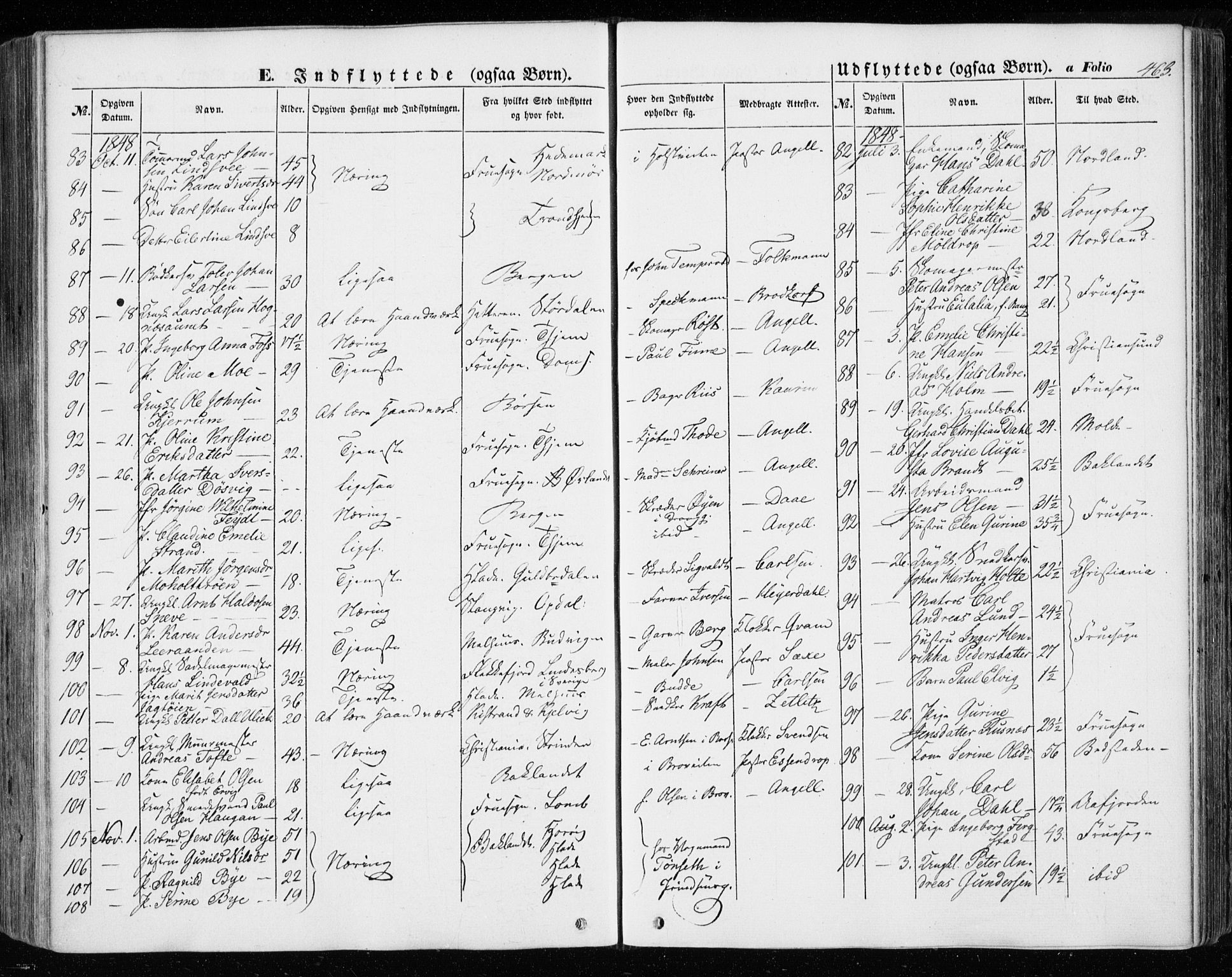 Ministerialprotokoller, klokkerbøker og fødselsregistre - Sør-Trøndelag, SAT/A-1456/601/L0051: Ministerialbok nr. 601A19, 1848-1857, s. 463