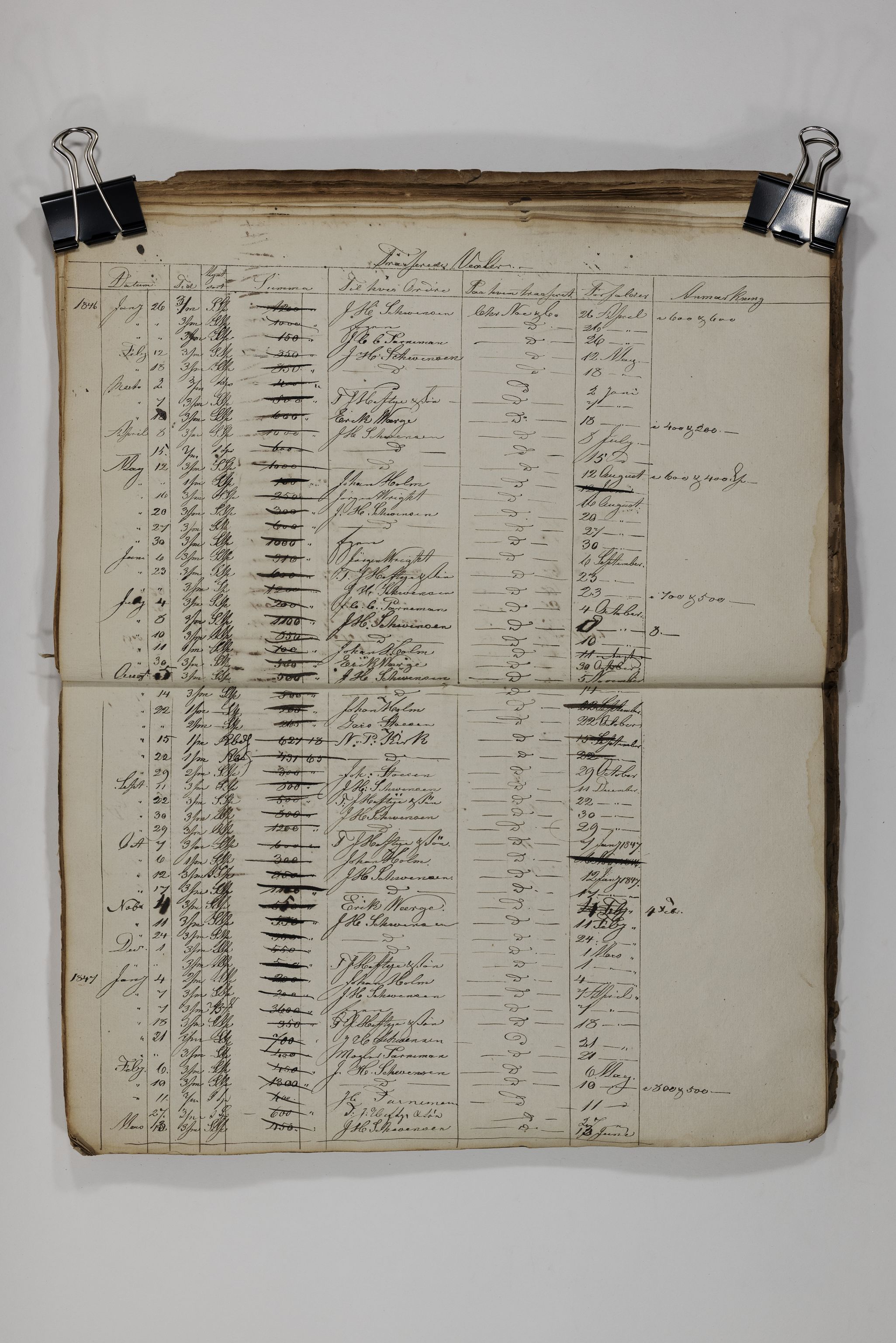 Blehr/ Kjellestad, TEMU/TGM-A-1212/R/Rl/L0011: Transferede veksler, 1836-1857, s. 46