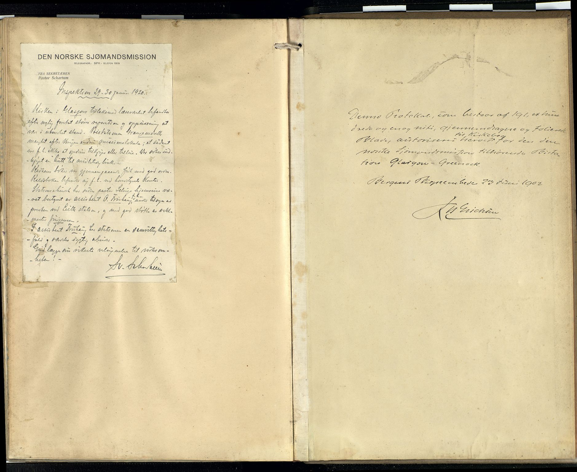 Den norske sjømannsmisjon i utlandet/Skotske havner (Leith, Glasgow), AV/SAB-SAB/PA-0100/H/Ha/Hab/L0001: Ministerialbok nr. B 1, 1902-1931