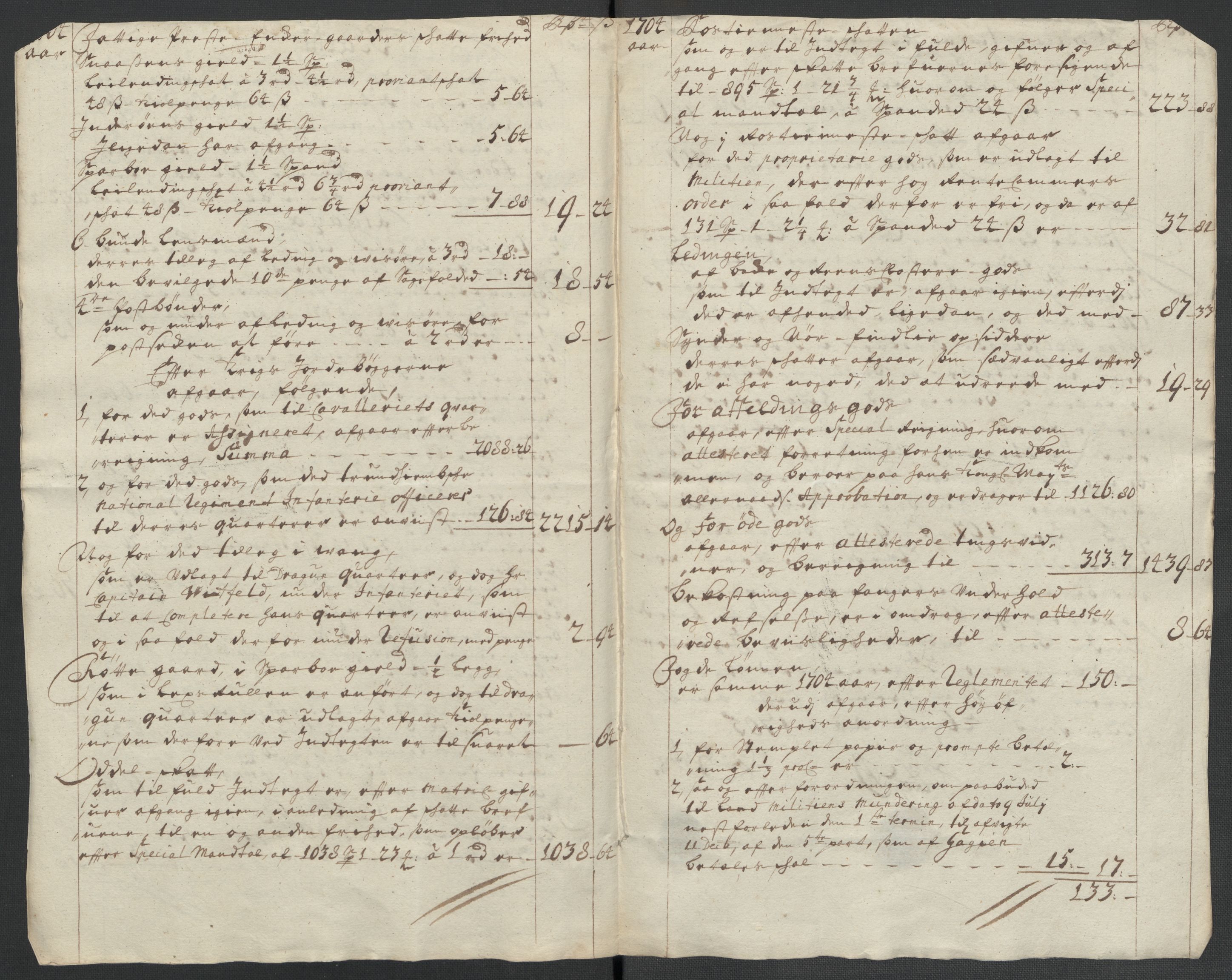Rentekammeret inntil 1814, Reviderte regnskaper, Fogderegnskap, RA/EA-4092/R63/L4313: Fogderegnskap Inderøy, 1703-1704, s. 325