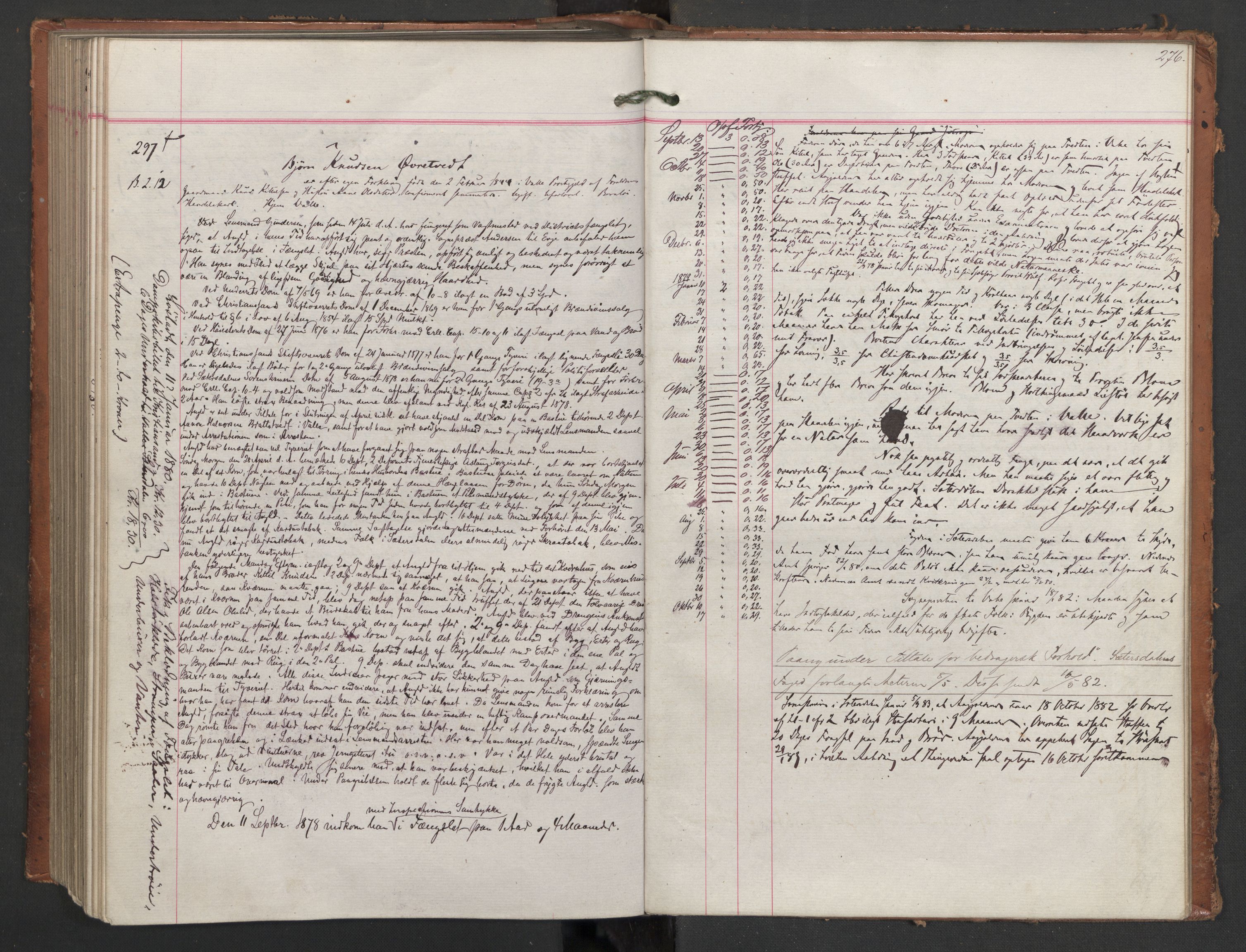 Botsfengslet, AV/RA-S-1539/D/Db/Dbb/L0017: 21f - 314f, 1877-1878, s. 276