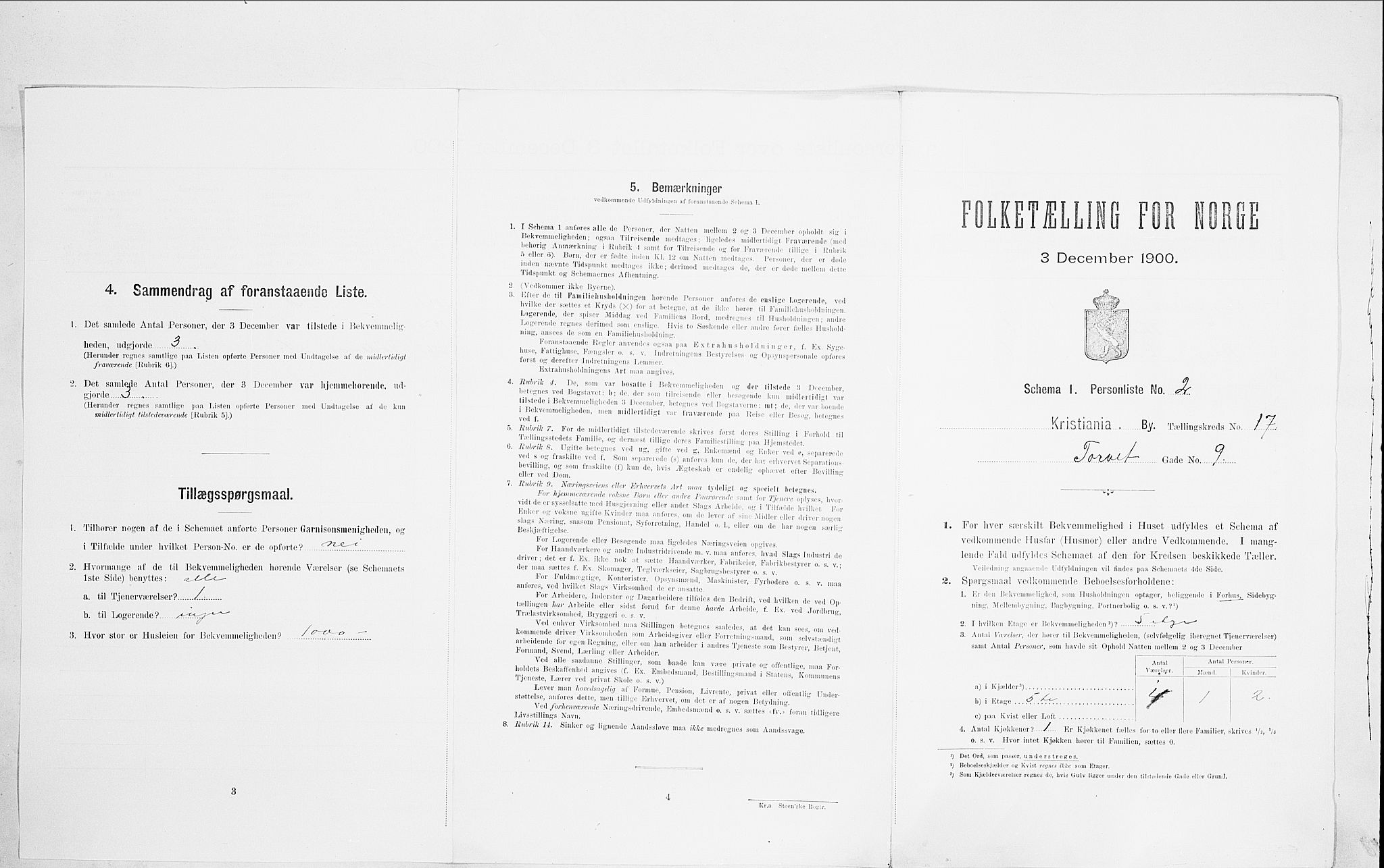 SAO, Folketelling 1900 for 0301 Kristiania kjøpstad, 1900, s. 103368