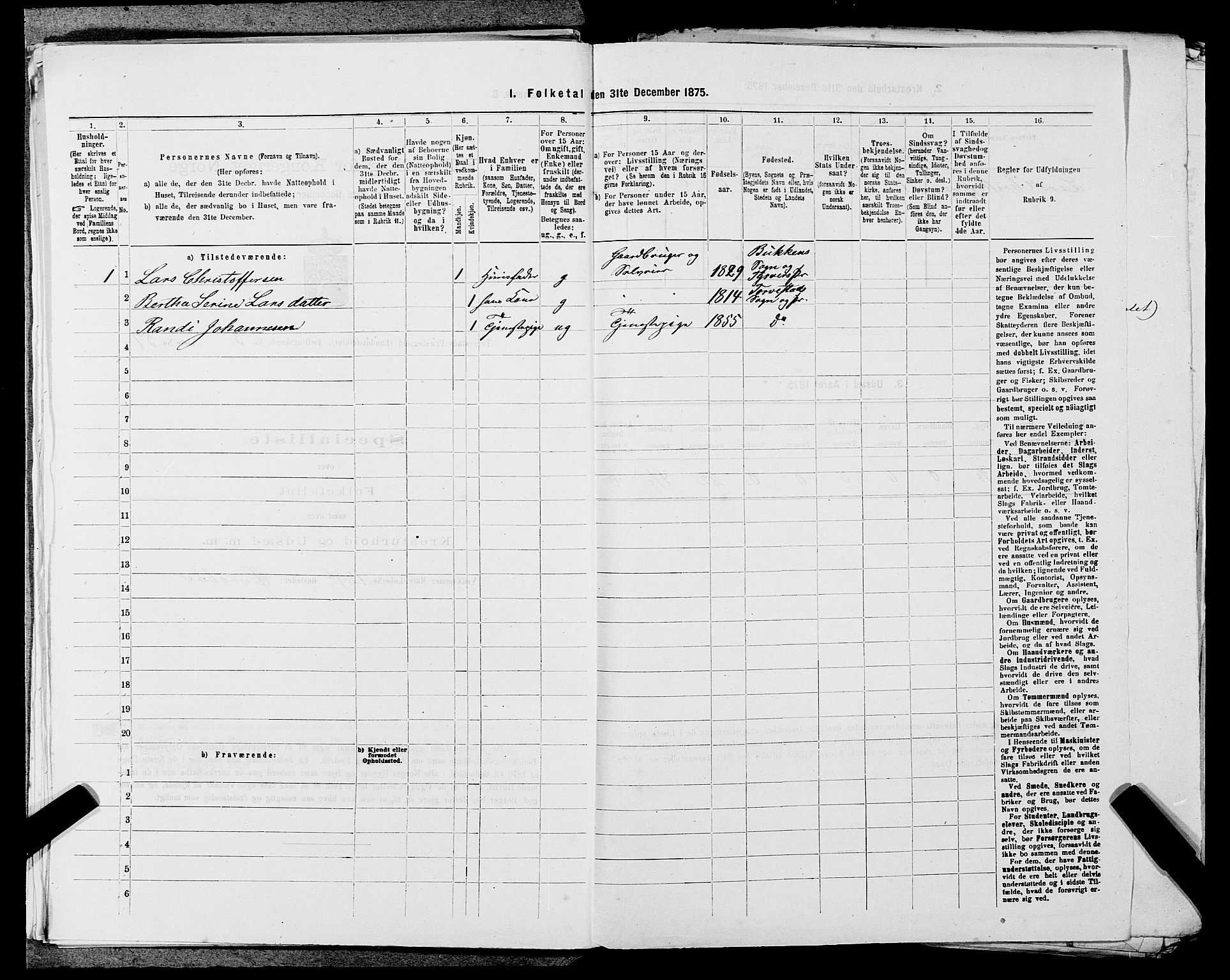 SAST, Folketelling 1875 for 1152L Torvastad prestegjeld, Torvastad sokn, Skåre sokn og Utsira sokn, 1875, s. 532