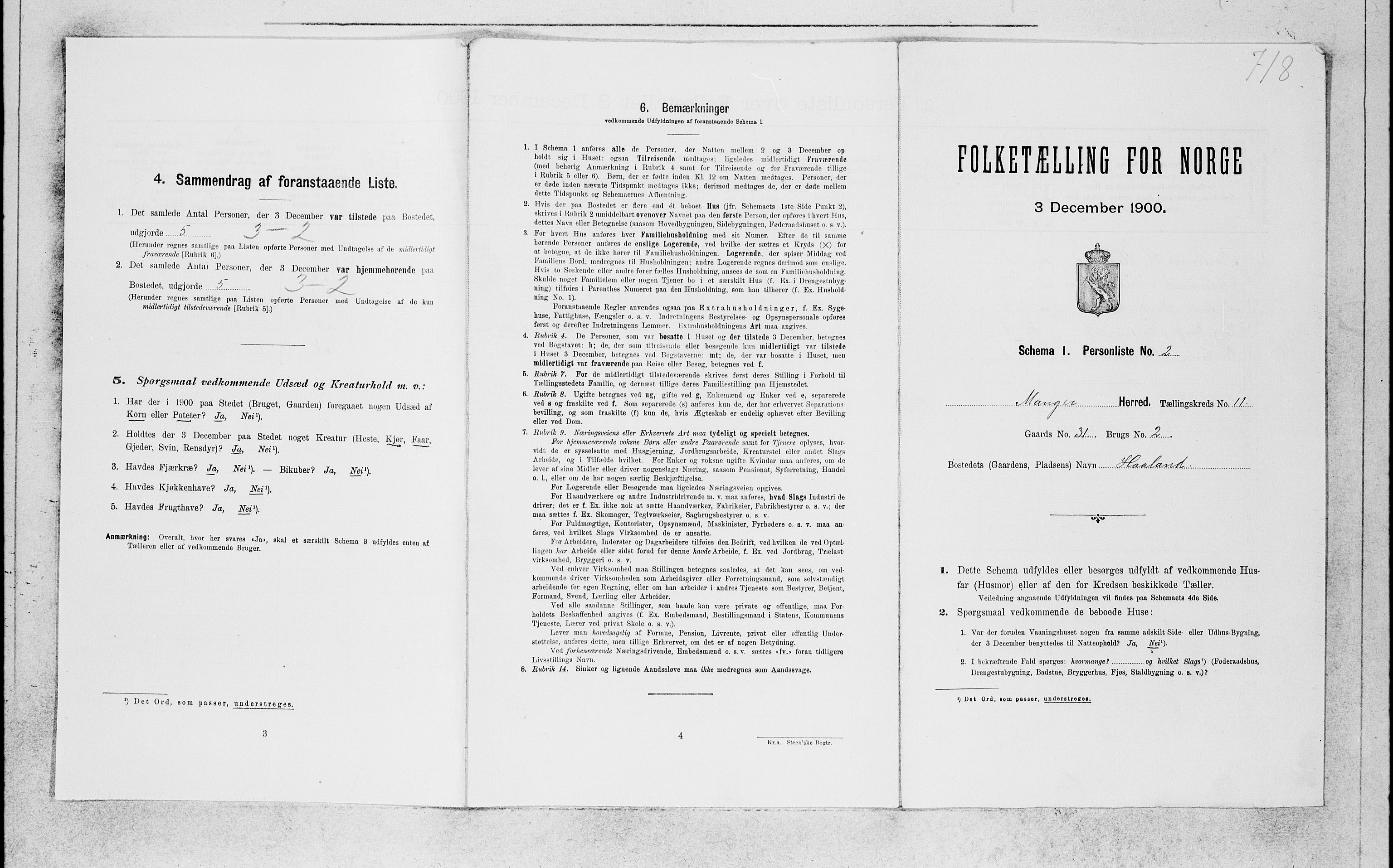 SAB, Folketelling 1900 for 1261 Manger herred, 1900, s. 887