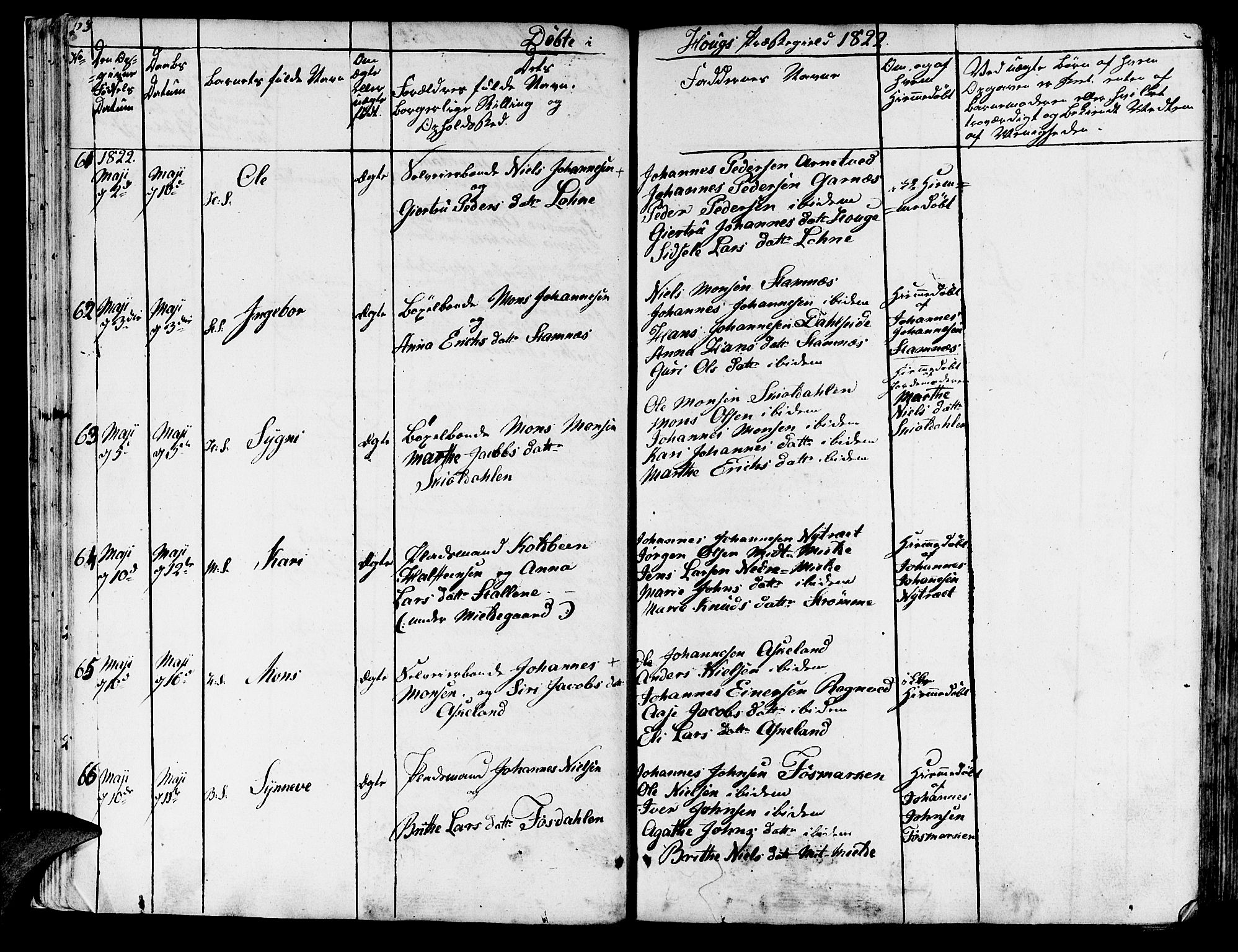 Haus sokneprestembete, SAB/A-75601/H/Haa: Ministerialbok nr. A 13, 1821-1827, s. 23
