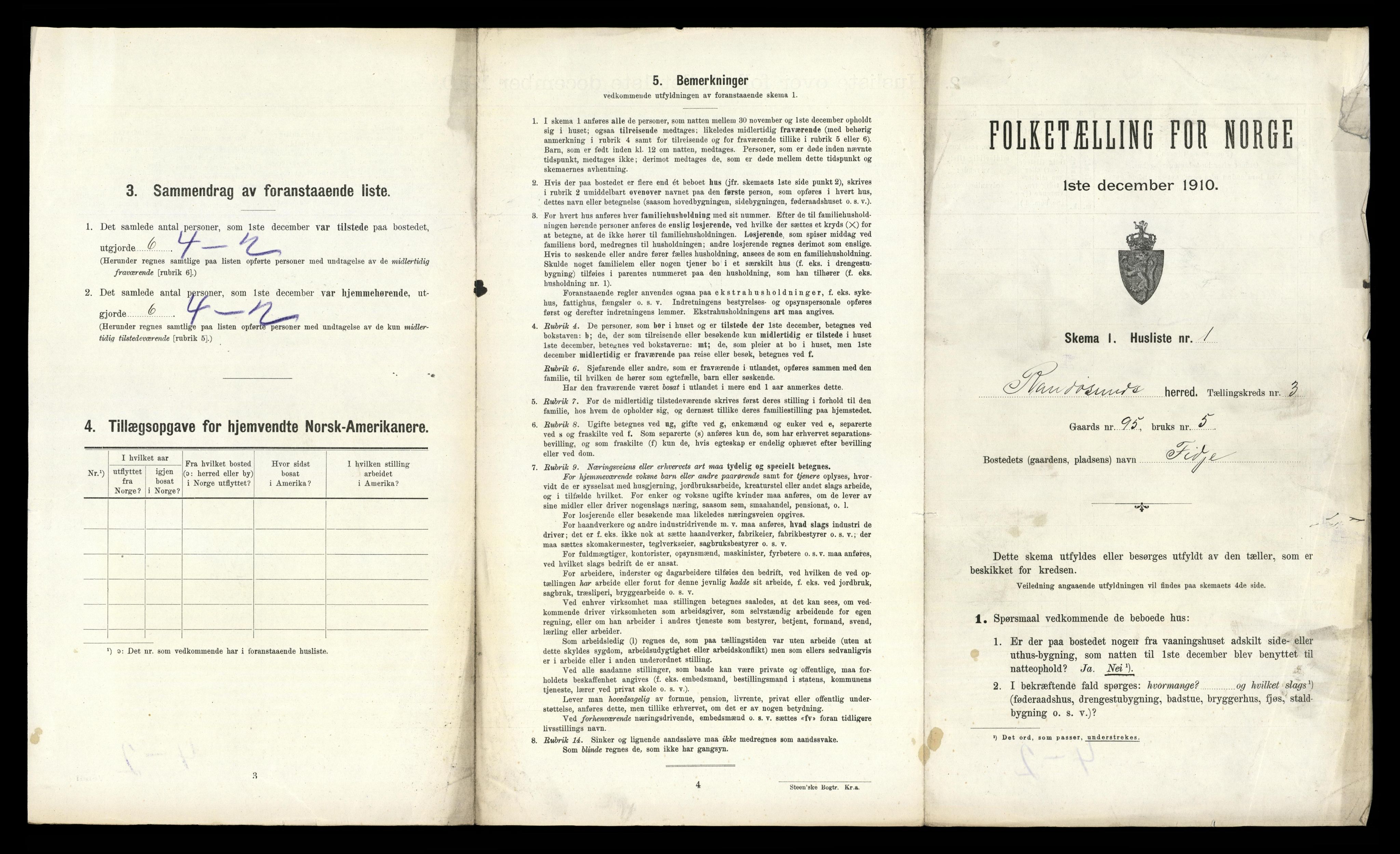 RA, Folketelling 1910 for 1011 Randesund herred, 1910, s. 184