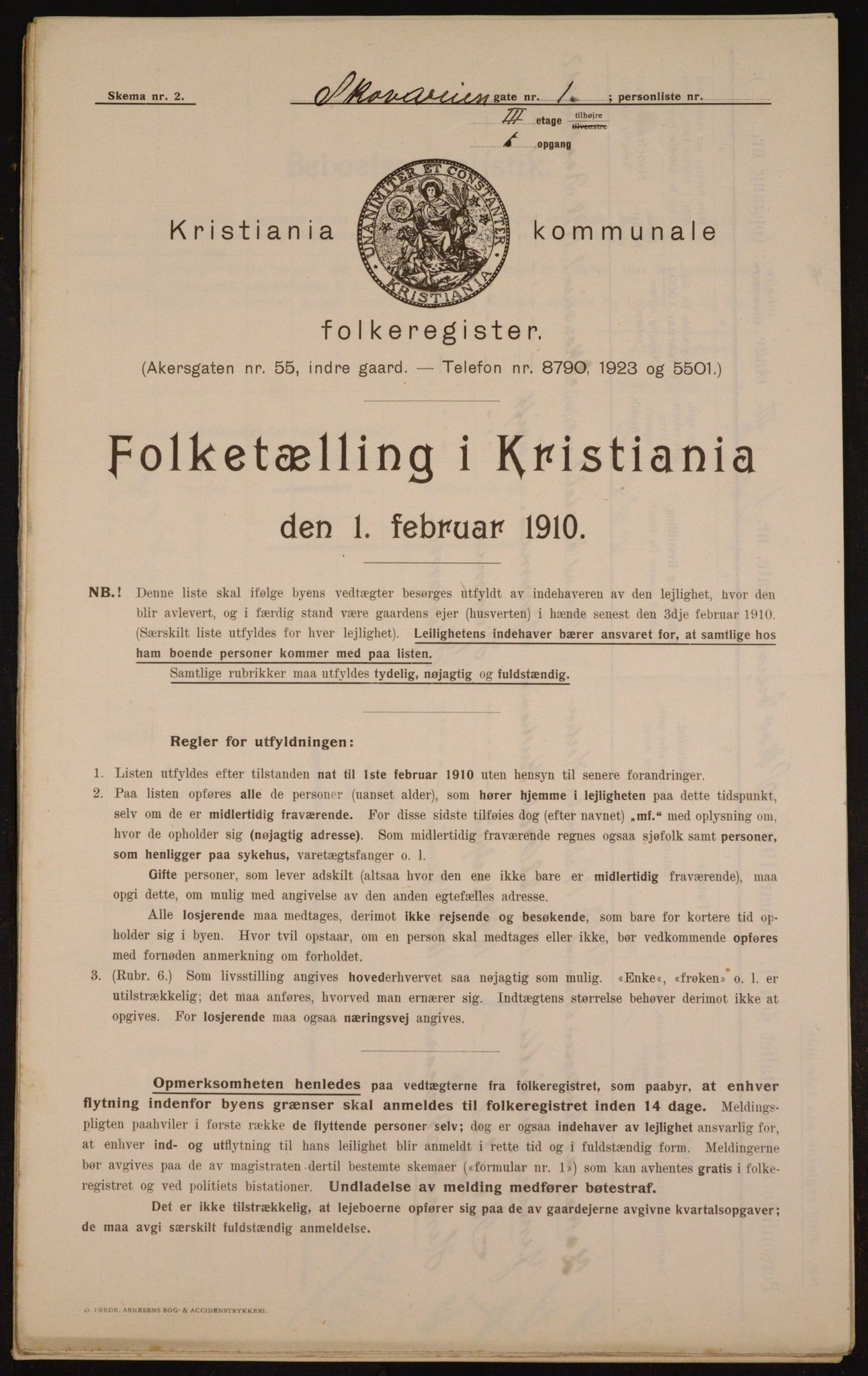 OBA, Kommunal folketelling 1.2.1910 for Kristiania, 1910, s. 91932