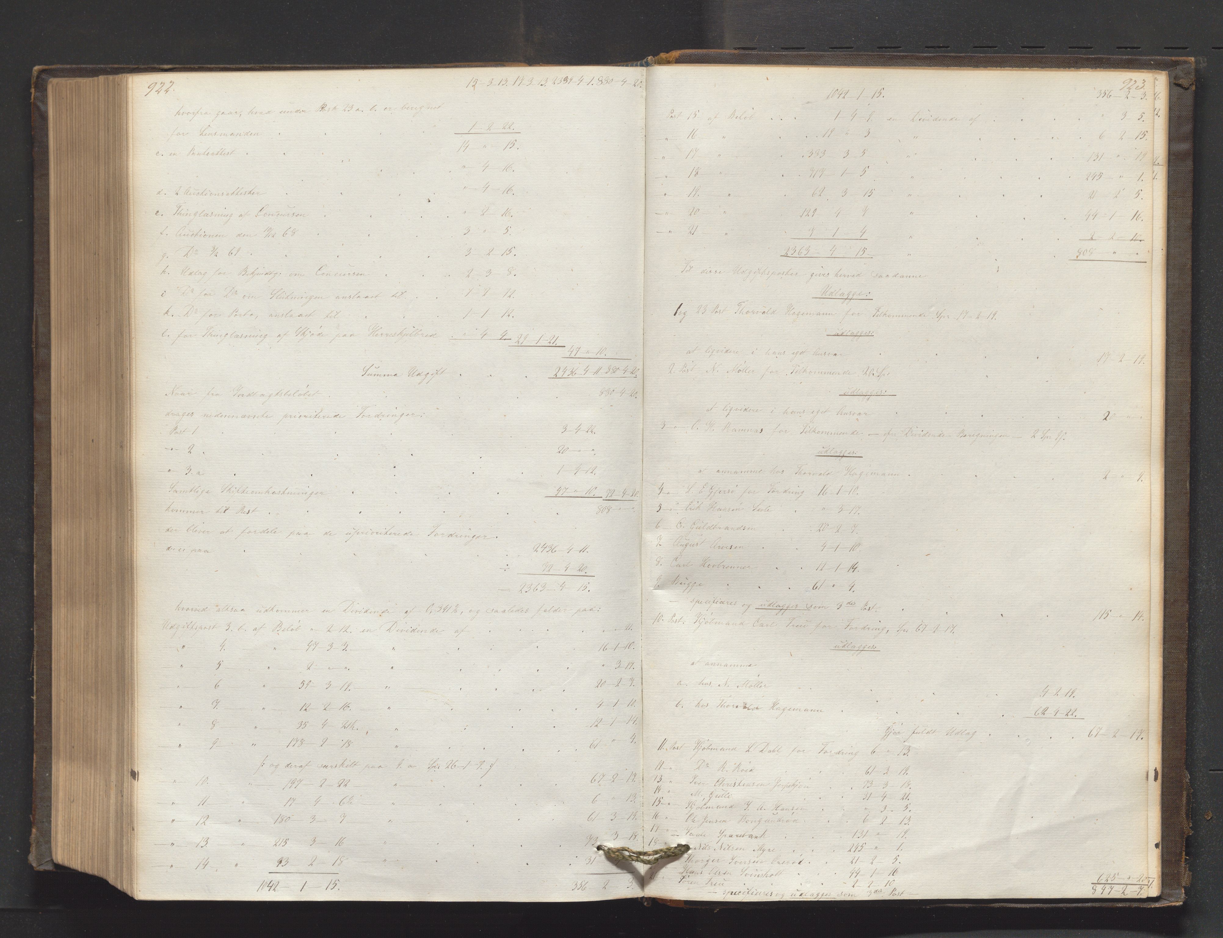Mellom Jarlsberg sorenskriveri, AV/SAKO-A-132/H/Hb/Hbc/L0003: Skifteutlodningsprotokoll, 1864-1871, s. 922-923