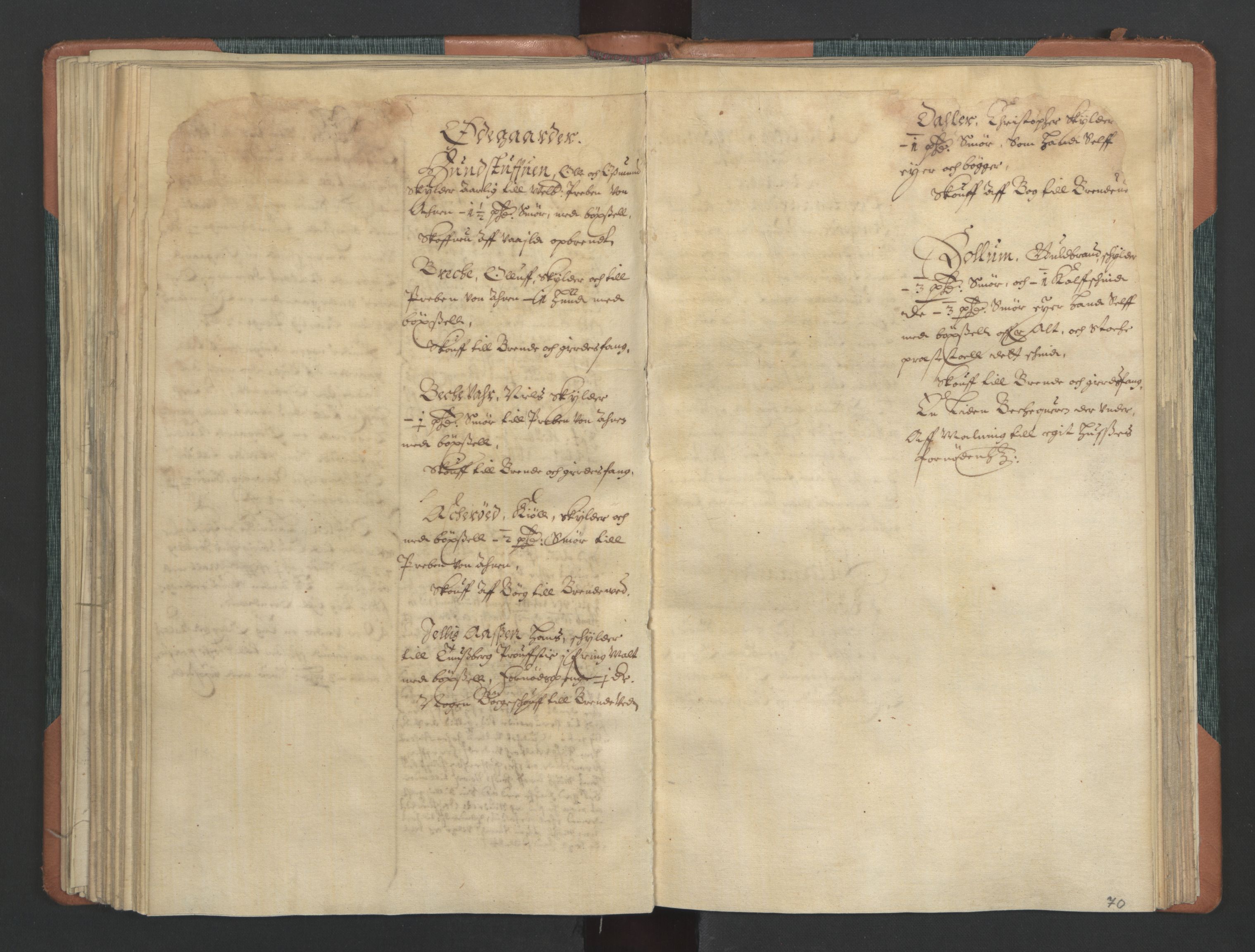 Rentekammeret inntil 1814, Realistisk ordnet avdeling, AV/RA-EA-4070/L/L0011: Tønsberg lagdømme. Alminnelig jordebok for Tønsberg len - Slagen og Arendal skipreider., 1661, s. 69b-70a