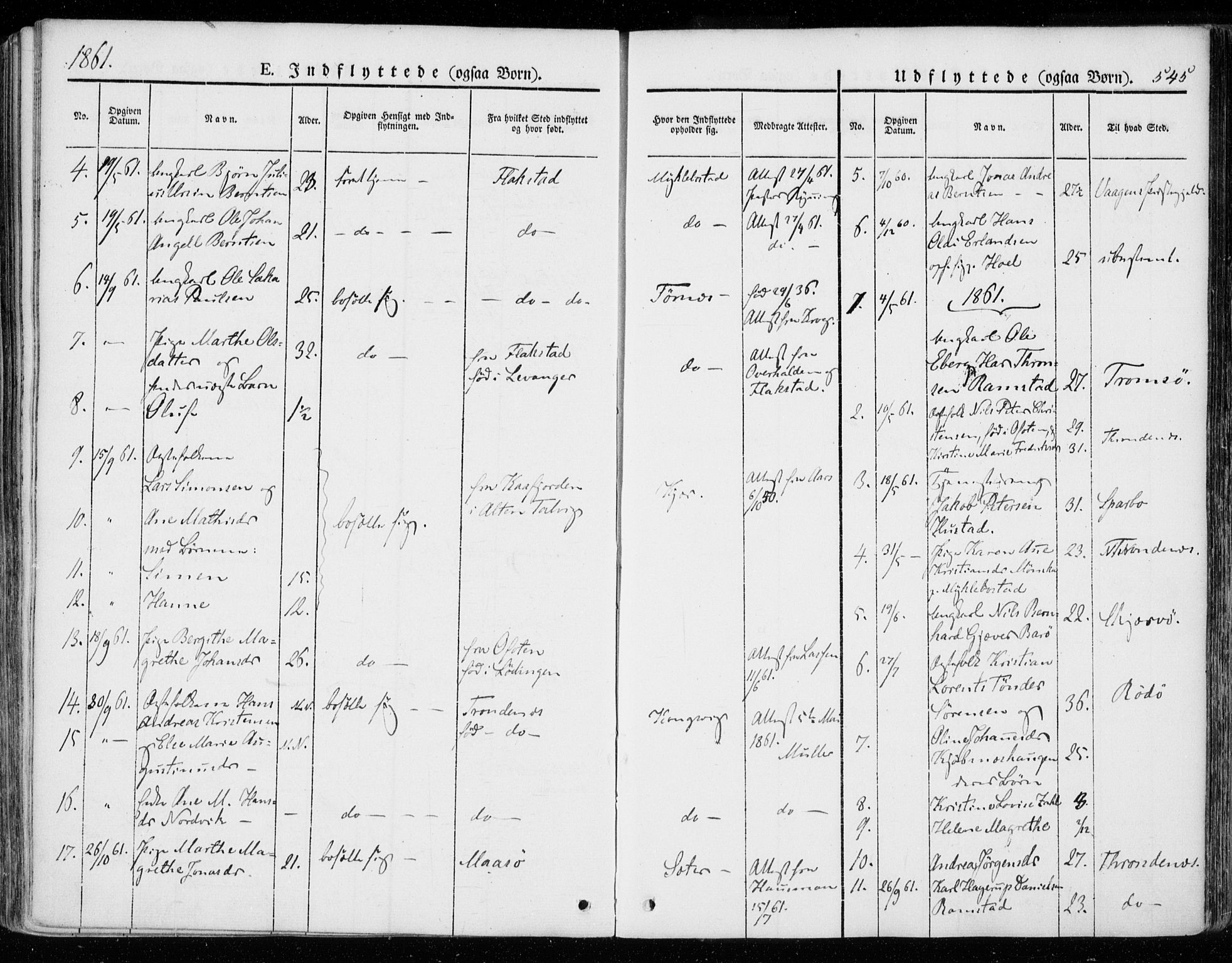 Ministerialprotokoller, klokkerbøker og fødselsregistre - Nordland, SAT/A-1459/872/L1033: Ministerialbok nr. 872A08, 1840-1863, s. 545