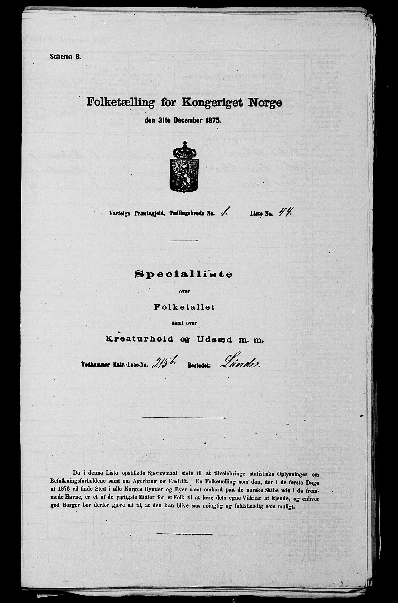 RA, Folketelling 1875 for 0114P Varteig prestegjeld, 1875, s. 110