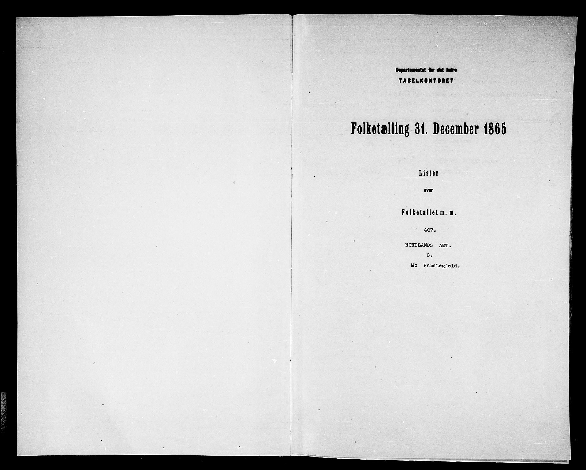 RA, Folketelling 1865 for 1833P Mo prestegjeld, 1865, s. 3