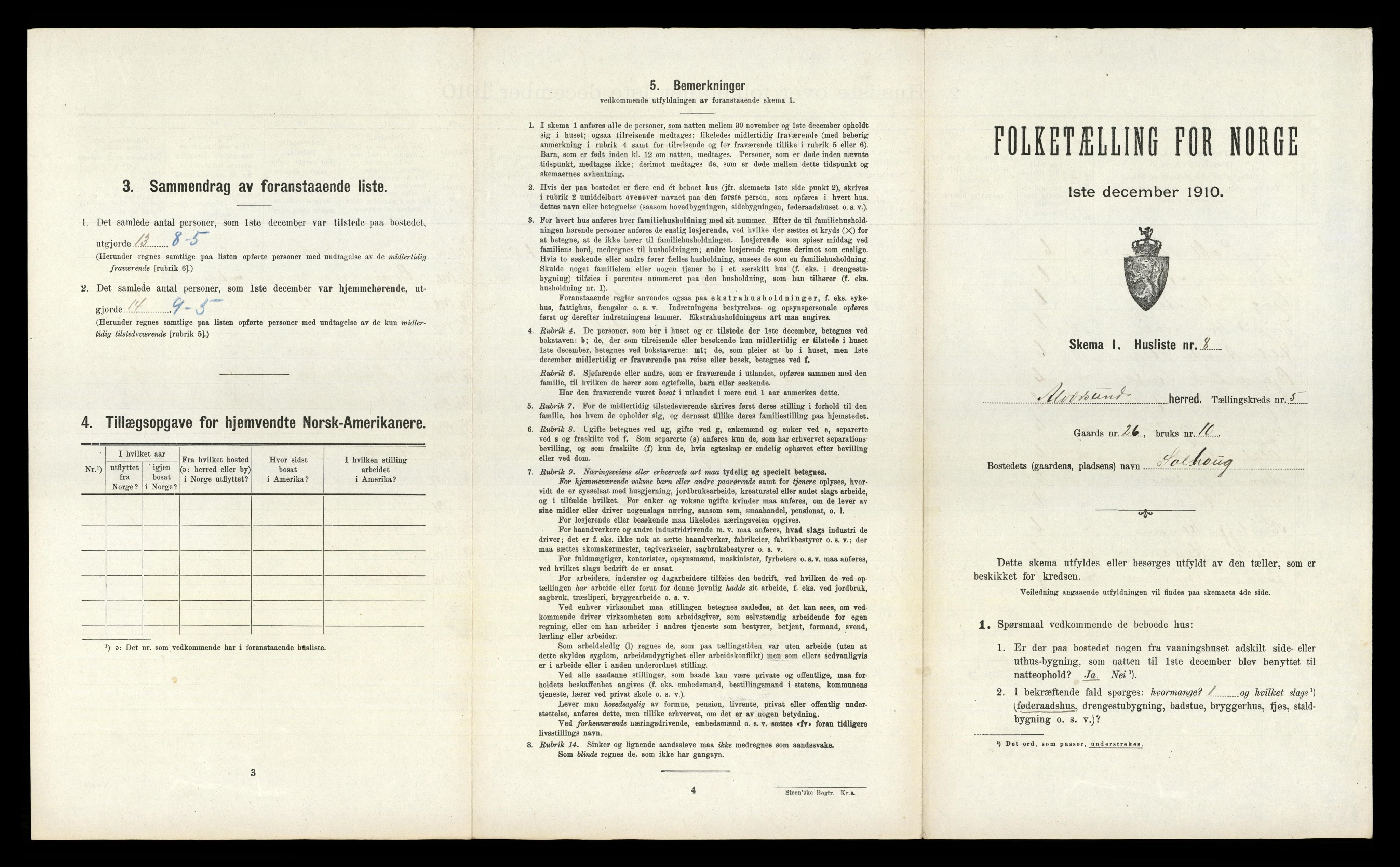 RA, Folketelling 1910 for 1257 Alversund herred, 1910, s. 452
