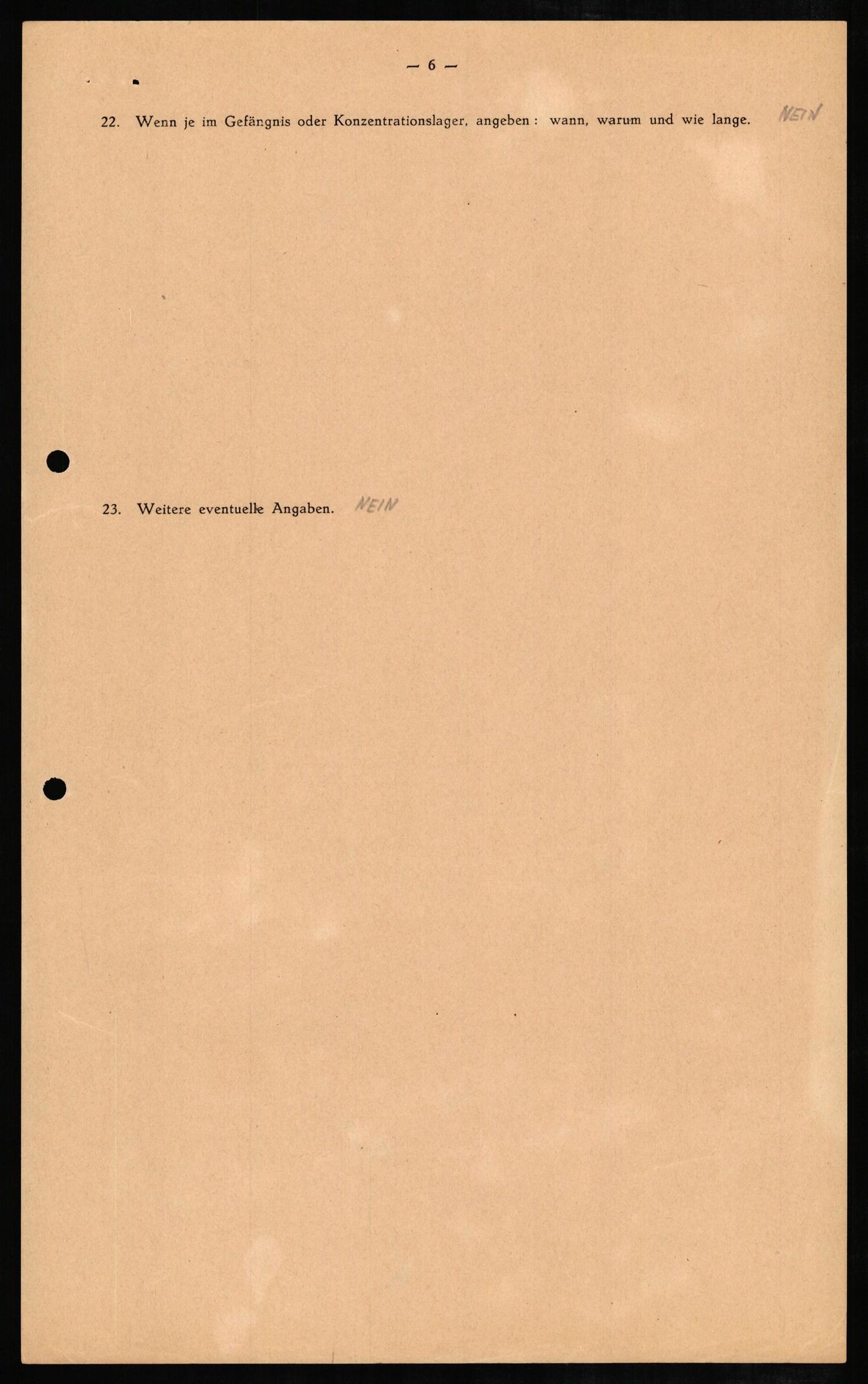 Forsvaret, Forsvarets overkommando II, AV/RA-RAFA-3915/D/Db/L0007: CI Questionaires. Tyske okkupasjonsstyrker i Norge. Tyskere., 1945-1946, s. 70