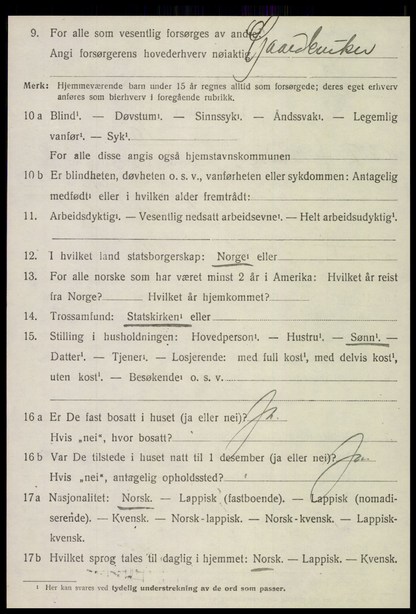 SAT, Folketelling 1920 for 1718 Leksvik herred, 1920, s. 2585