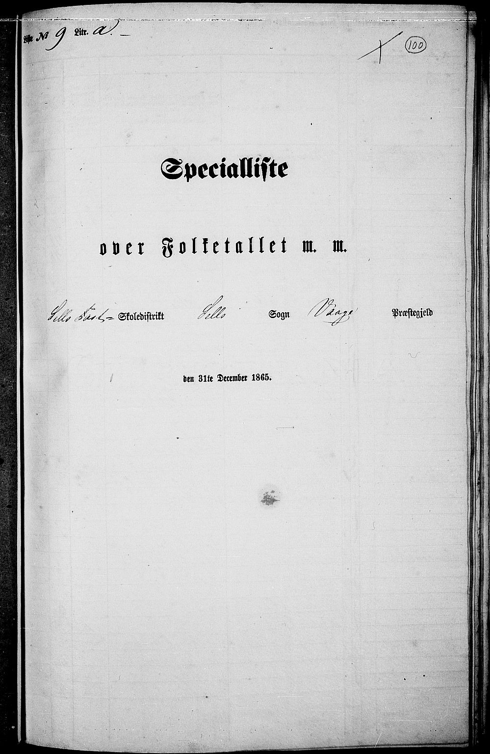 RA, Folketelling 1865 for 0515P Vågå prestegjeld, 1865, s. 257