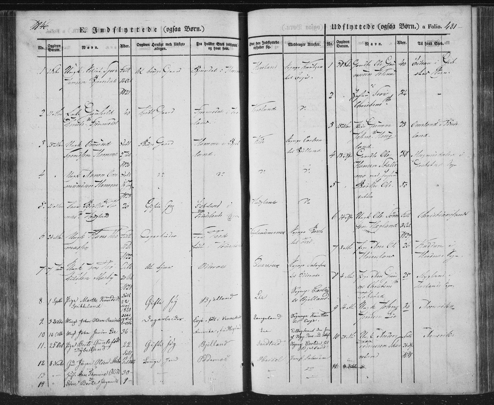 Vennesla sokneprestkontor, SAK/1111-0045/Fa/Fac/L0004: Ministerialbok nr. A 4, 1834-1855, s. 481