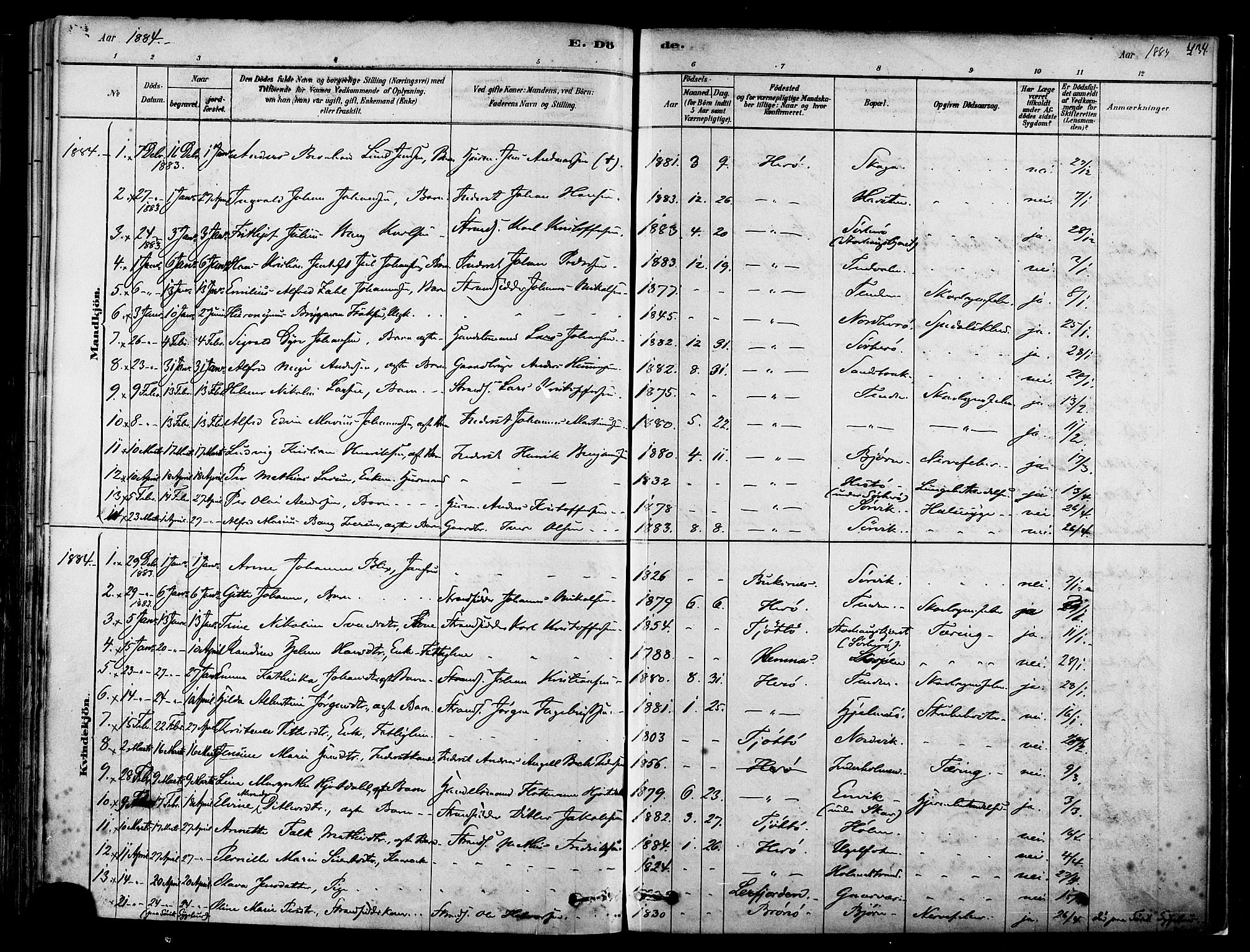 Ministerialprotokoller, klokkerbøker og fødselsregistre - Nordland, AV/SAT-A-1459/834/L0507: Ministerialbok nr. 834A05, 1878-1892, s. 434