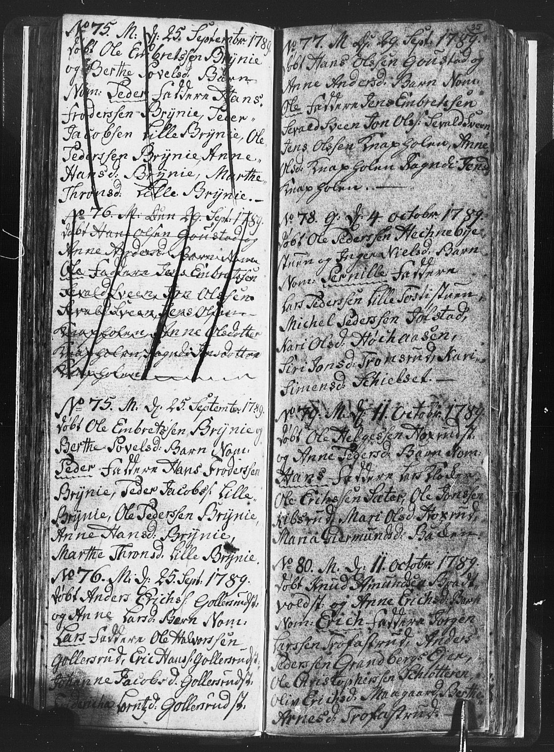 Romedal prestekontor, SAH/PREST-004/L/L0001: Klokkerbok nr. 1, 1785-1794, s. 35