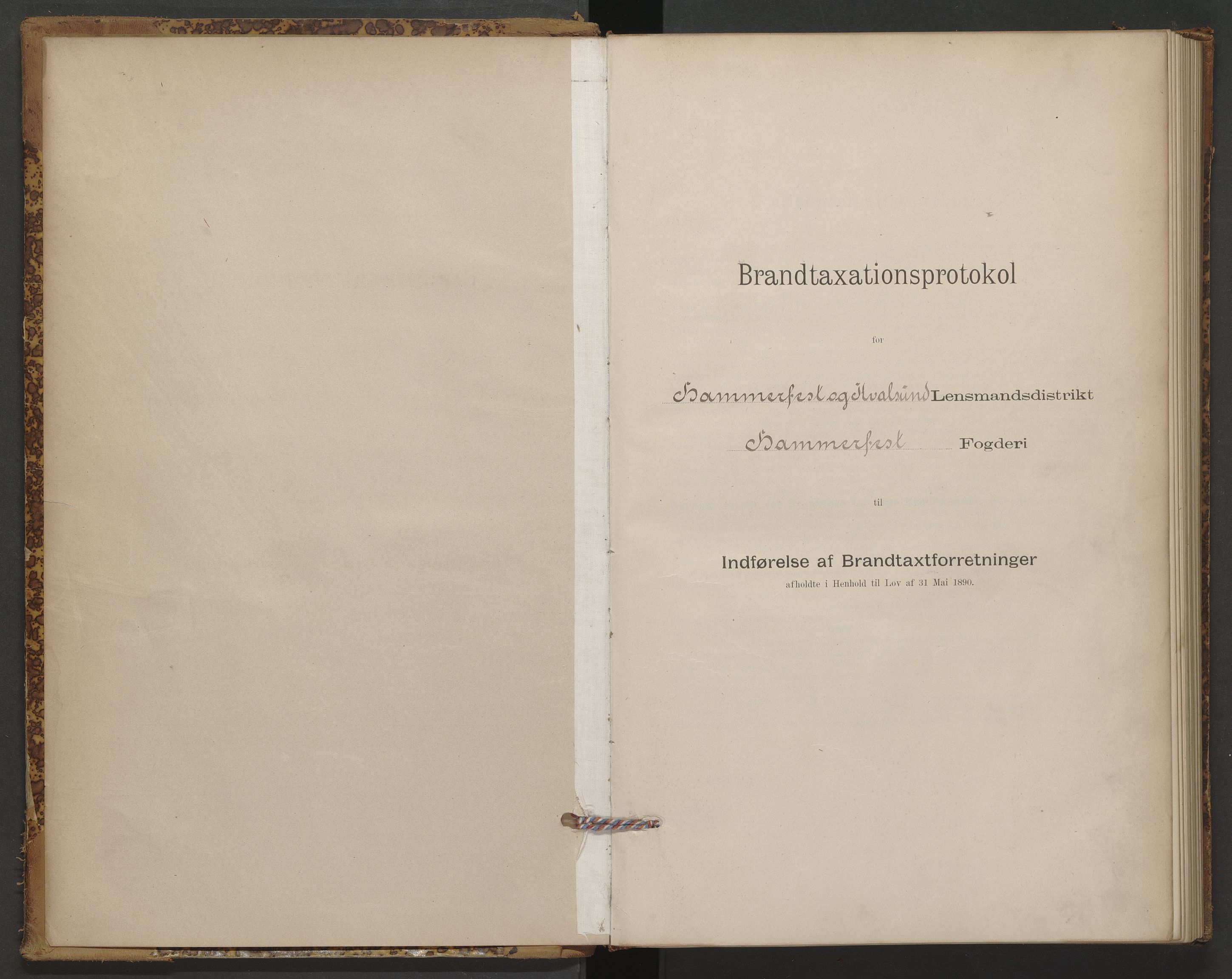 Sørøysund og Kvalsund lensmannskontor, AV/SATØ-SATO-151/1/Fl/L0002: Branntakstprotokoll - Hammerfest og Kvalsund, 1895-1902