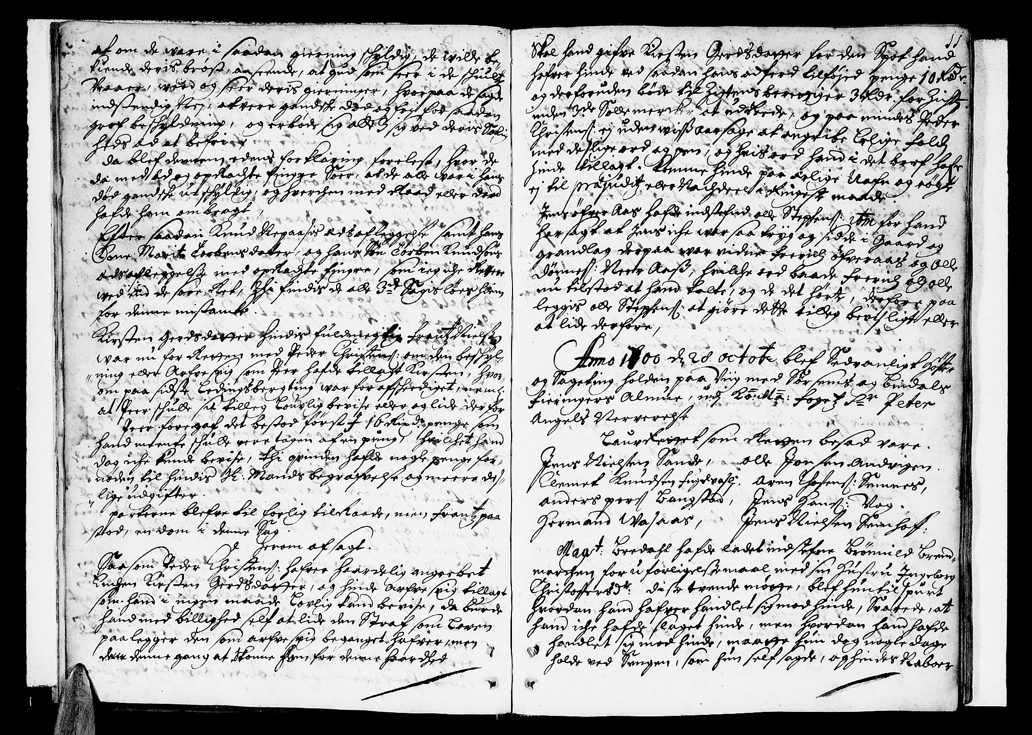 Helgeland sorenskriveri, AV/SAT-A-0004/1/1A/L0003: Tingbok 3, 1700-1709, s. 11