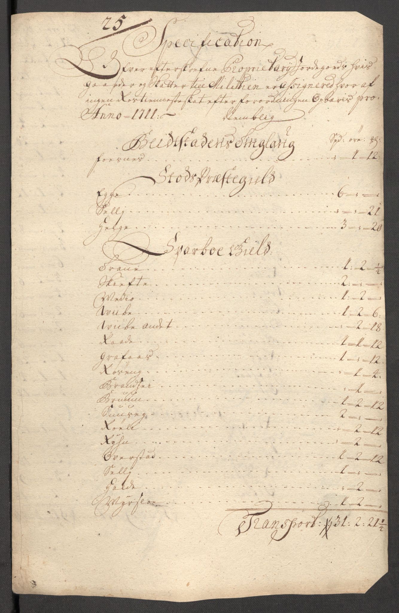 Rentekammeret inntil 1814, Reviderte regnskaper, Fogderegnskap, RA/EA-4092/R63/L4319: Fogderegnskap Inderøy, 1711, s. 433