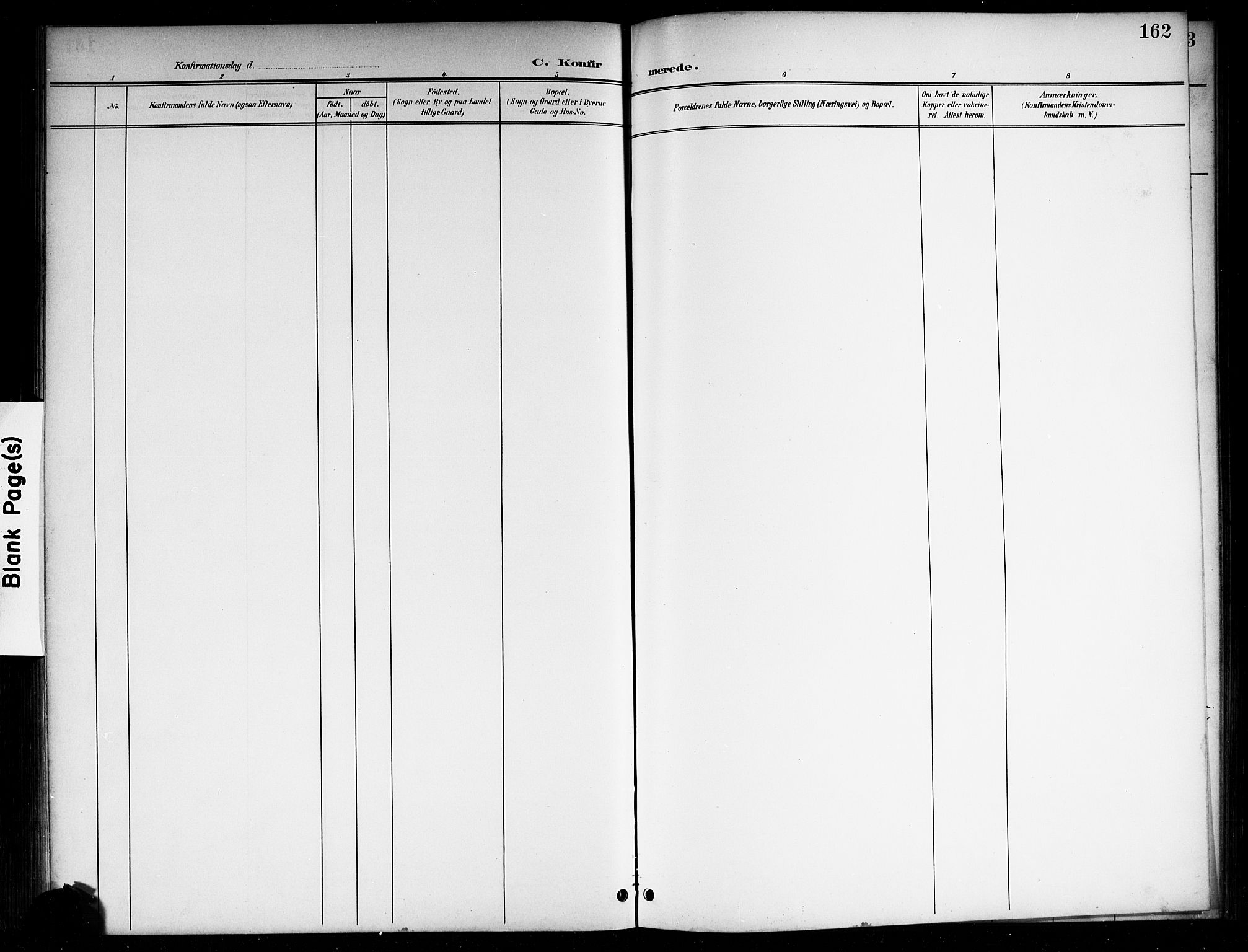 Sigdal kirkebøker, SAKO/A-245/G/Ga/L0006: Klokkerbok nr. I 6, 1901-1916, s. 162