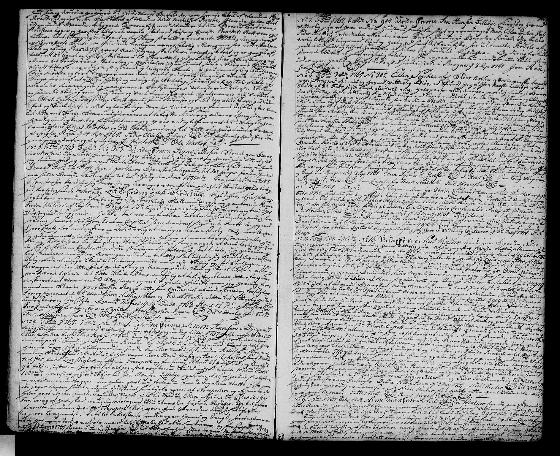 Eiker, Modum og Sigdal sorenskriveri, SAKO/A-123/G/Ga/Gaa/L0003a: Pantebok nr. I 3a, 1760-1765, s. 147