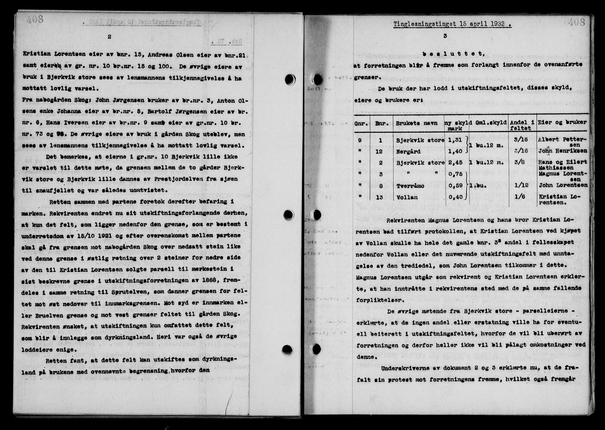 Steigen og Ofoten sorenskriveri, AV/SAT-A-0030/1/2/2C/L0020/0002: Pantebok nr. 23 og 25-I, 1932-1932, Tingl.dato: 15.04.1932