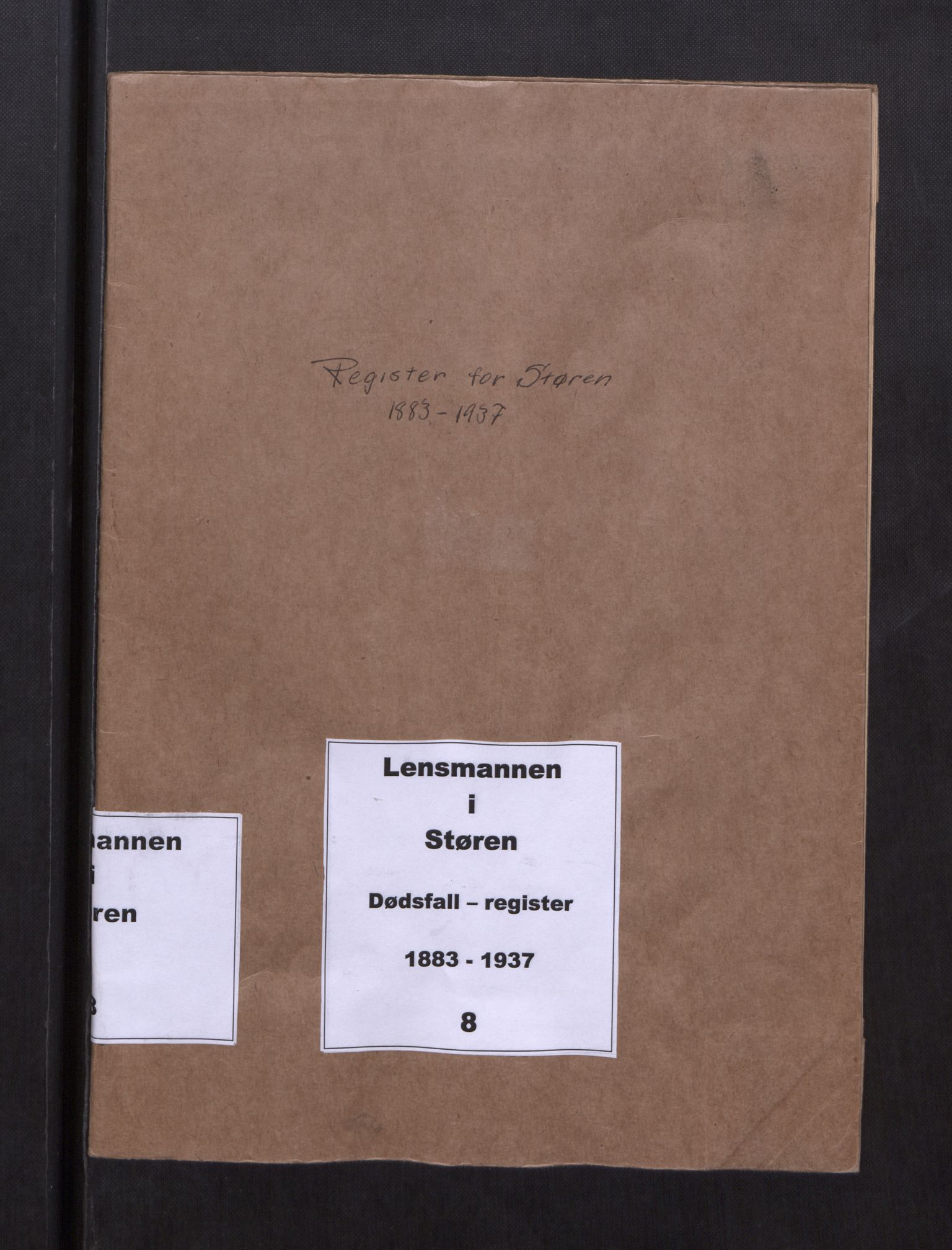 Støren lensmannskontor, SAT/A-1071/1/02/L0008: Dødsfall register, 1883-1937