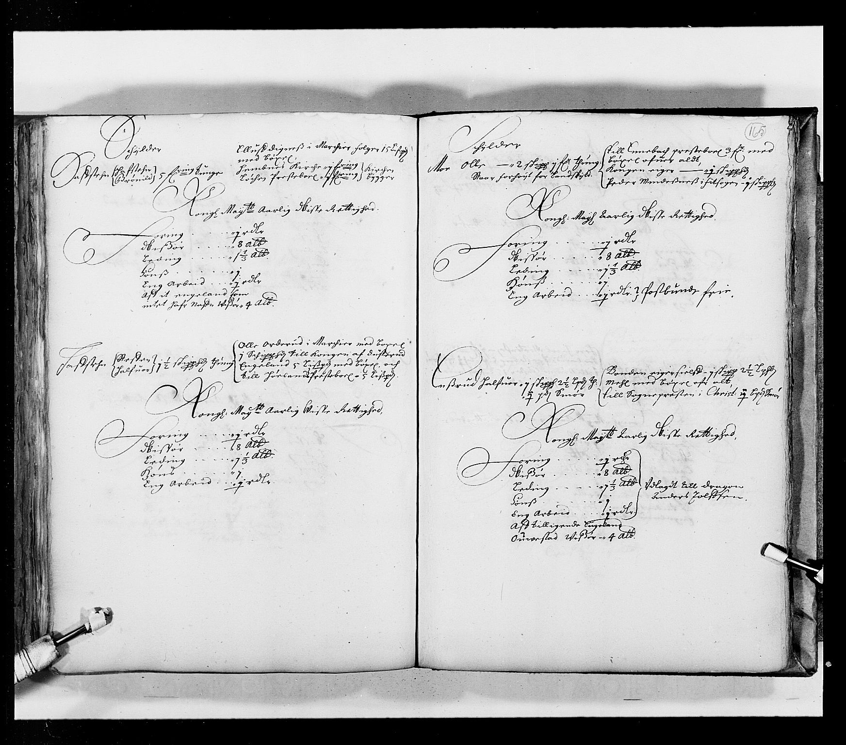 Stattholderembetet 1572-1771, AV/RA-EA-2870/Ek/L0033a/0001: Jordebøker 1662-1720: / Matrikkel for Nedre Romerike, 1670, s. 164b-165a