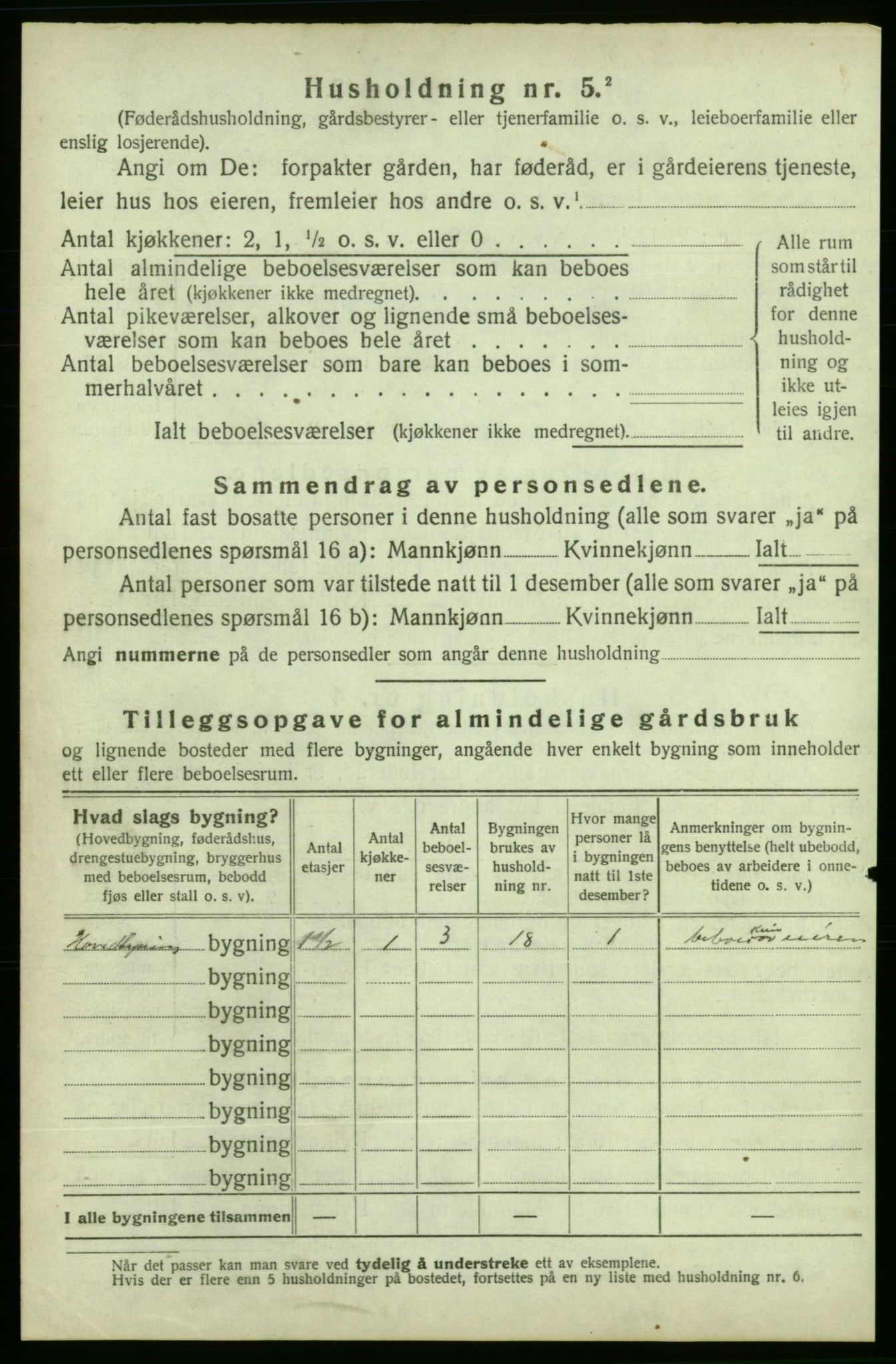 SAB, Folketelling 1920 for 1212 Skånevik herred, 1920, s. 1160