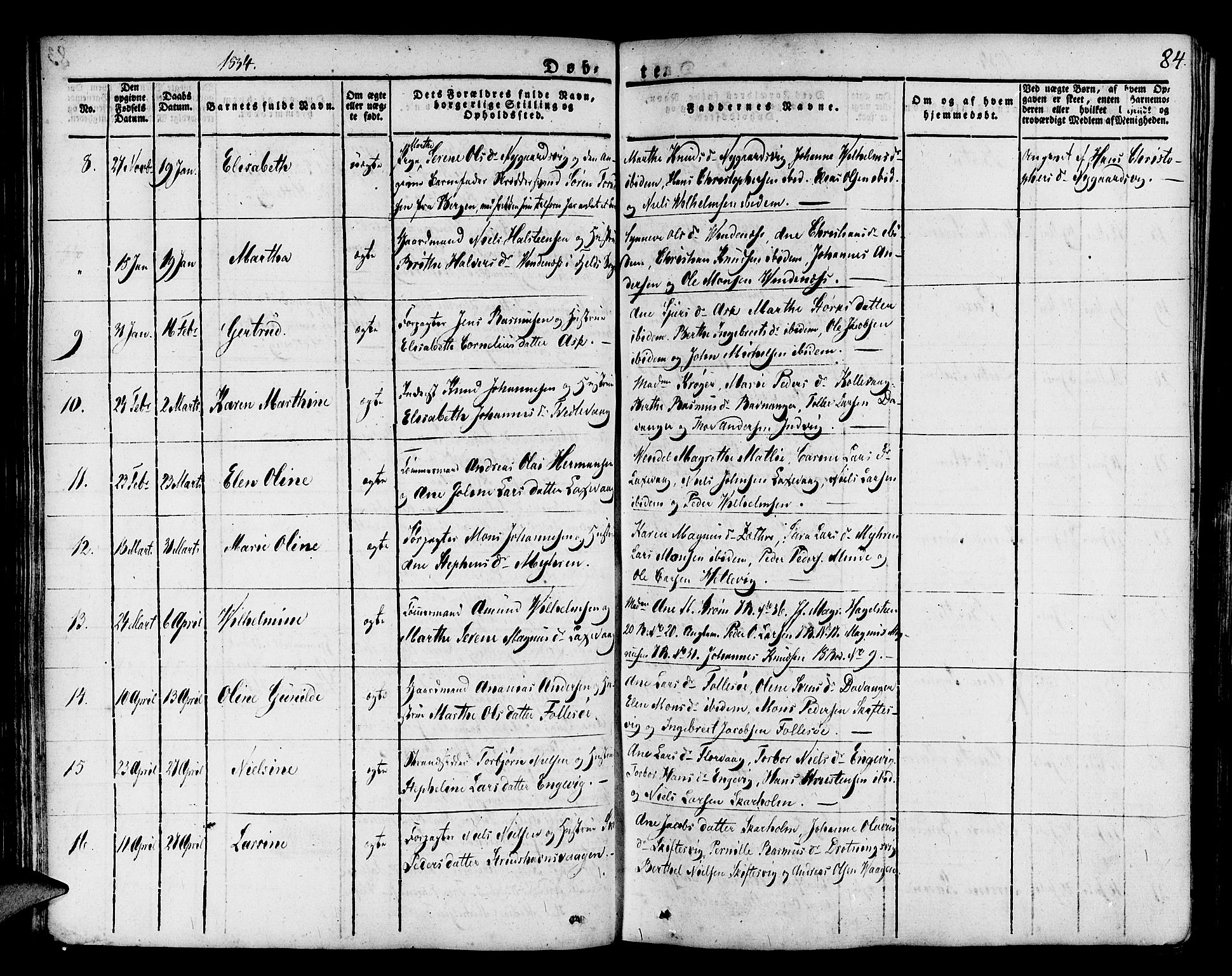 Askøy Sokneprestembete, AV/SAB-A-74101/H/Ha/Haa/Haaa/L0004: Ministerialbok nr. A 4, 1825-1845, s. 84