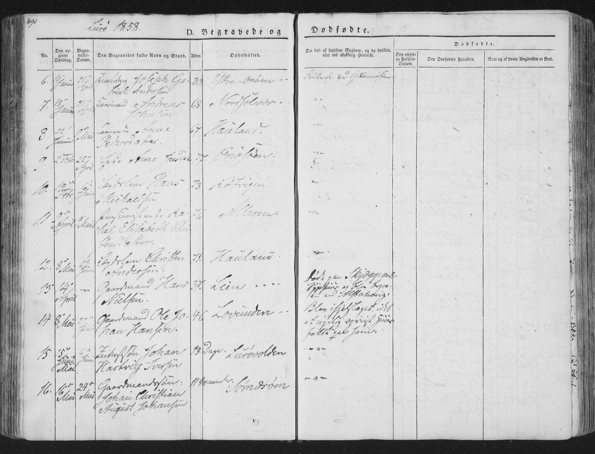 Ministerialprotokoller, klokkerbøker og fødselsregistre - Nordland, AV/SAT-A-1459/839/L0566: Ministerialbok nr. 839A03, 1825-1862, s. 490