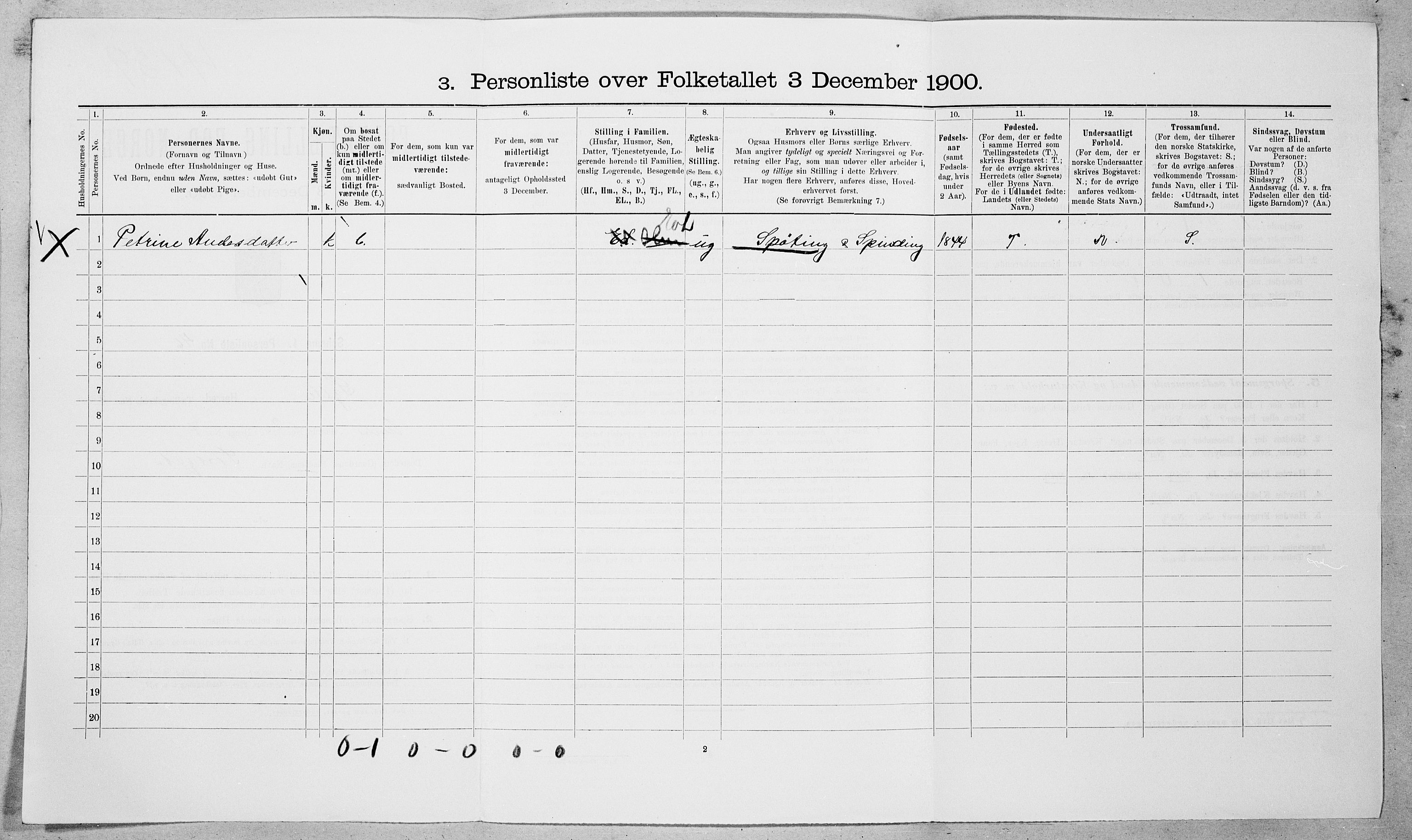 SAT, Folketelling 1900 for 1536 Sylte herred, 1900, s. 357