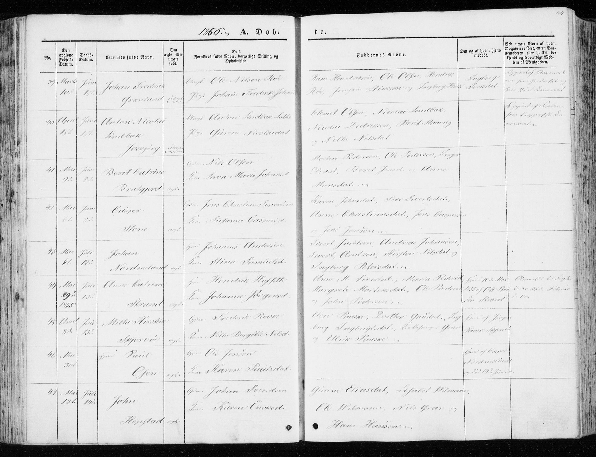 Ministerialprotokoller, klokkerbøker og fødselsregistre - Sør-Trøndelag, SAT/A-1456/657/L0704: Ministerialbok nr. 657A05, 1846-1857, s. 104