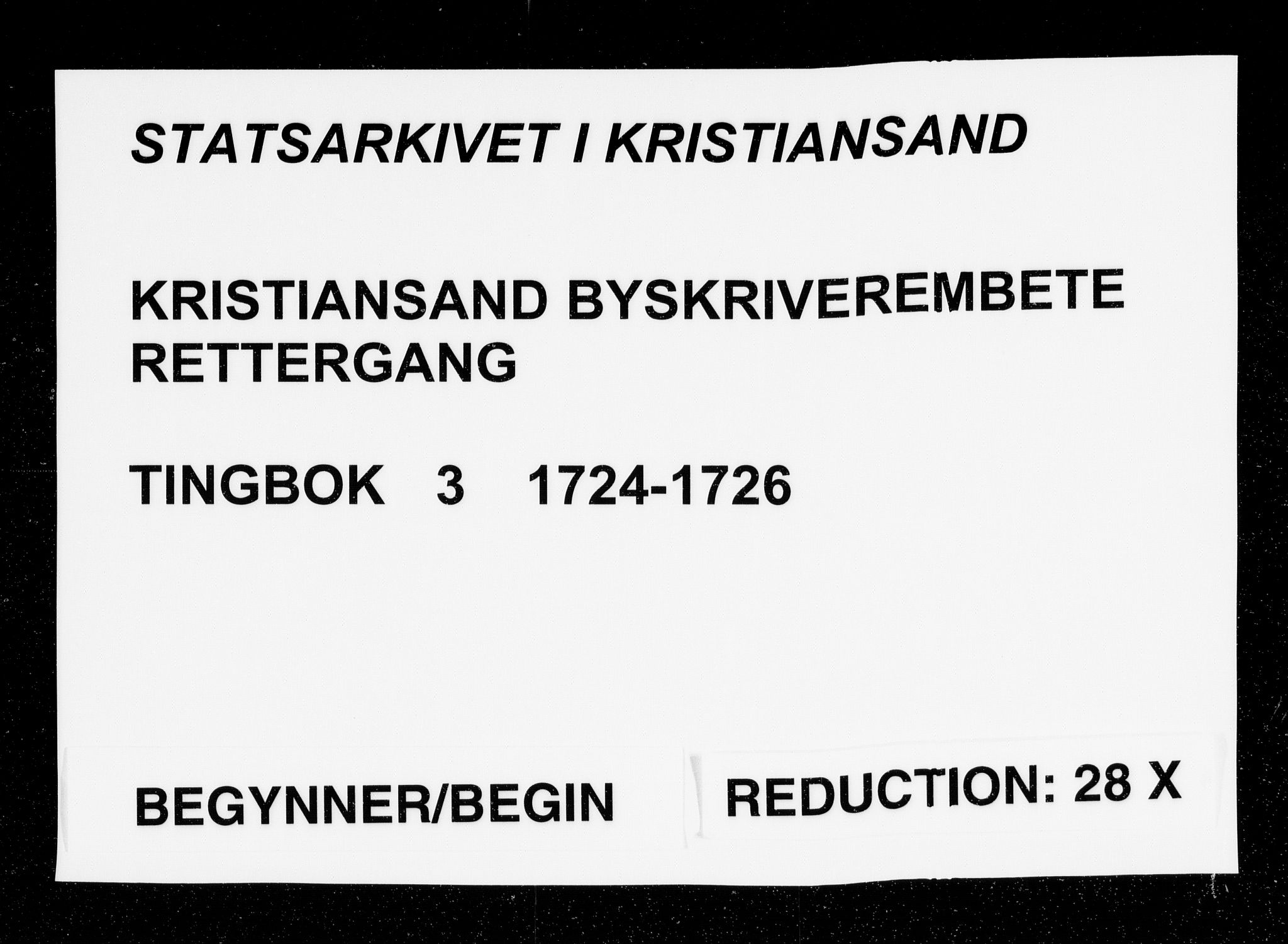 Kristiansand byrett, AV/SAK-1223-0001/F/Fa/L0004: Bytingsprotokoll nr. 3, 1724-1726