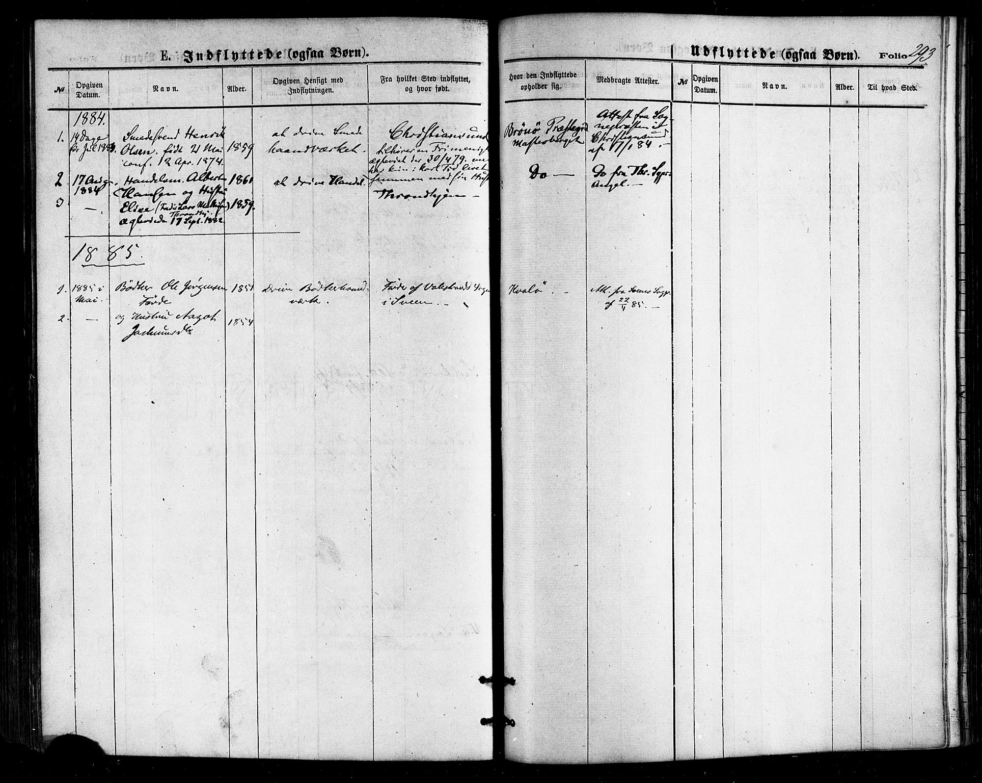 Ministerialprotokoller, klokkerbøker og fødselsregistre - Nordland, SAT/A-1459/813/L0199: Ministerialbok nr. 813A09, 1875-1885, s. 293
