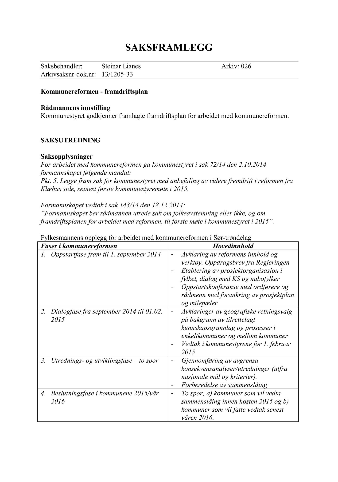 Klæbu Kommune, TRKO/KK/01-KS/L008: Kommunestyret - Møtedokumenter, 2015, s. 144