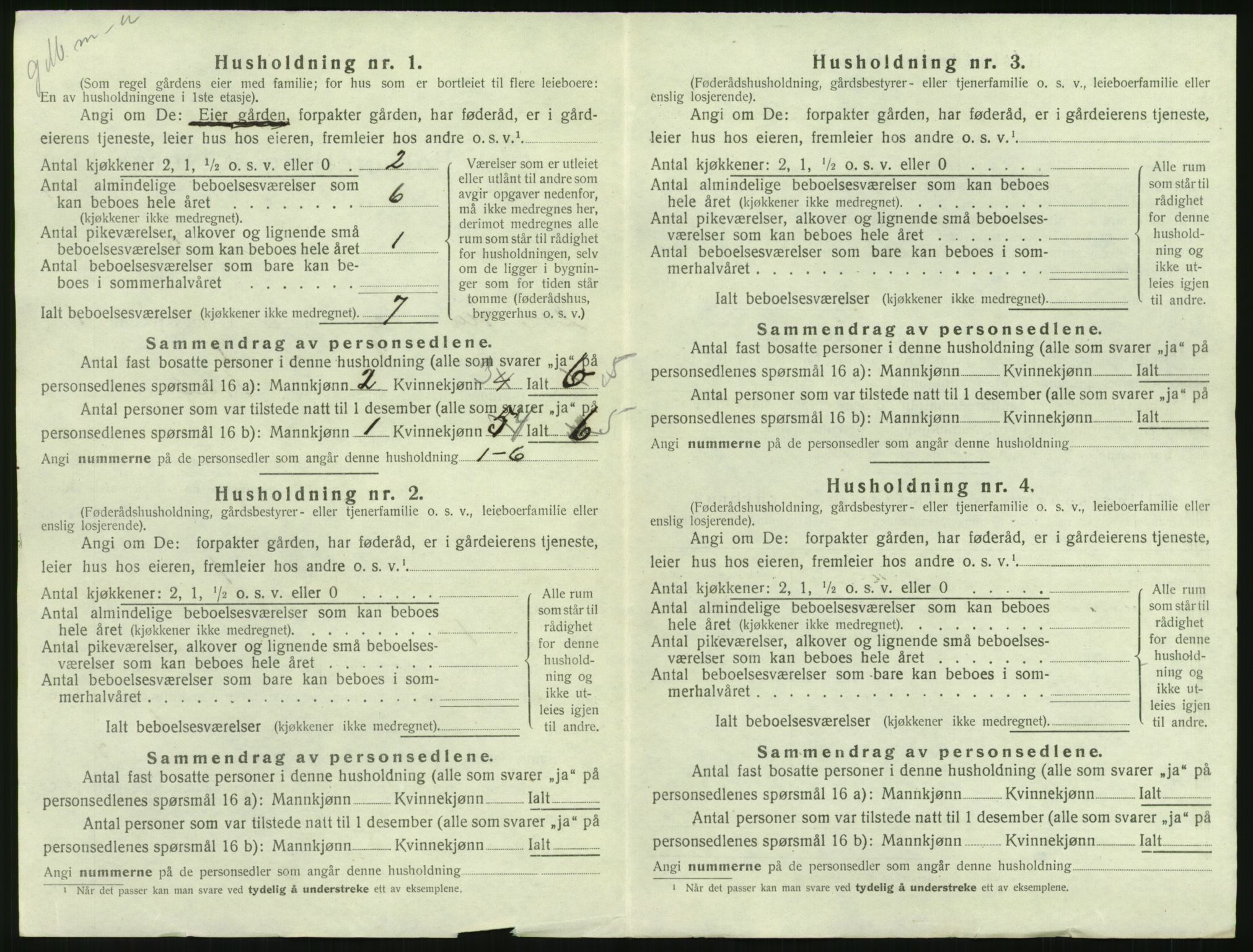 SAK, Folketelling 1920 for 1029 Sør-Audnedal herred, 1920, s. 92