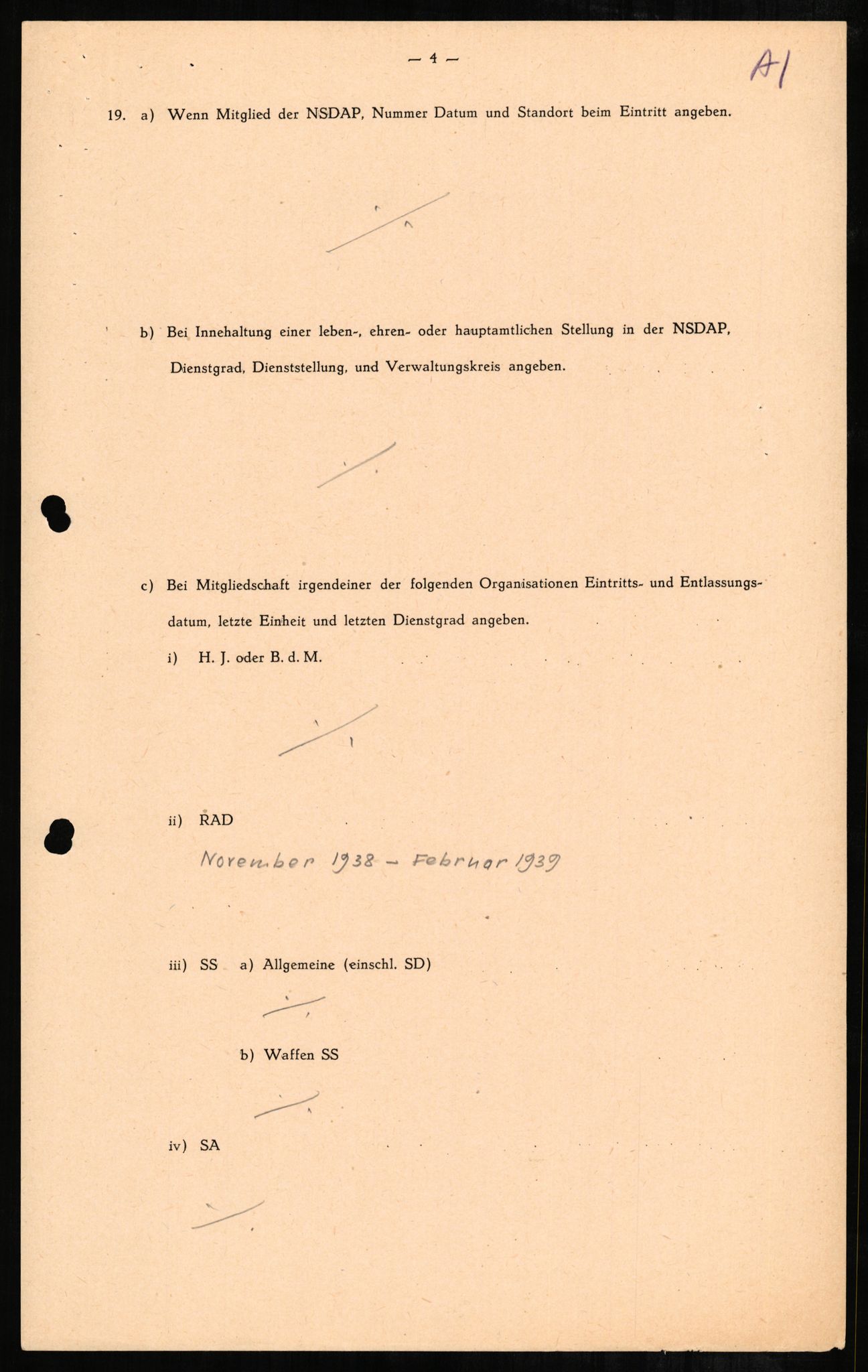 Forsvaret, Forsvarets overkommando II, AV/RA-RAFA-3915/D/Db/L0001: CI Questionaires. Tyske okkupasjonsstyrker i Norge. Tyskere., 1945-1946, s. 420