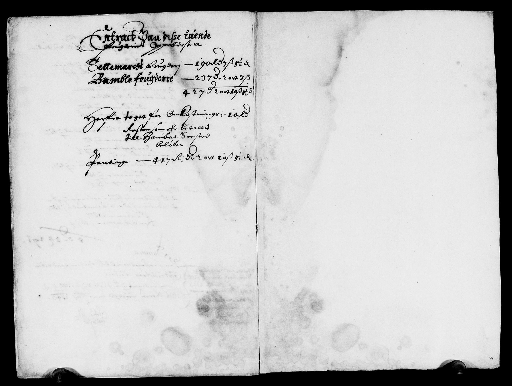 Rentekammeret inntil 1814, Reviderte regnskaper, Lensregnskaper, AV/RA-EA-5023/R/Rb/Rbp/L0029: Bratsberg len, 1643-1644