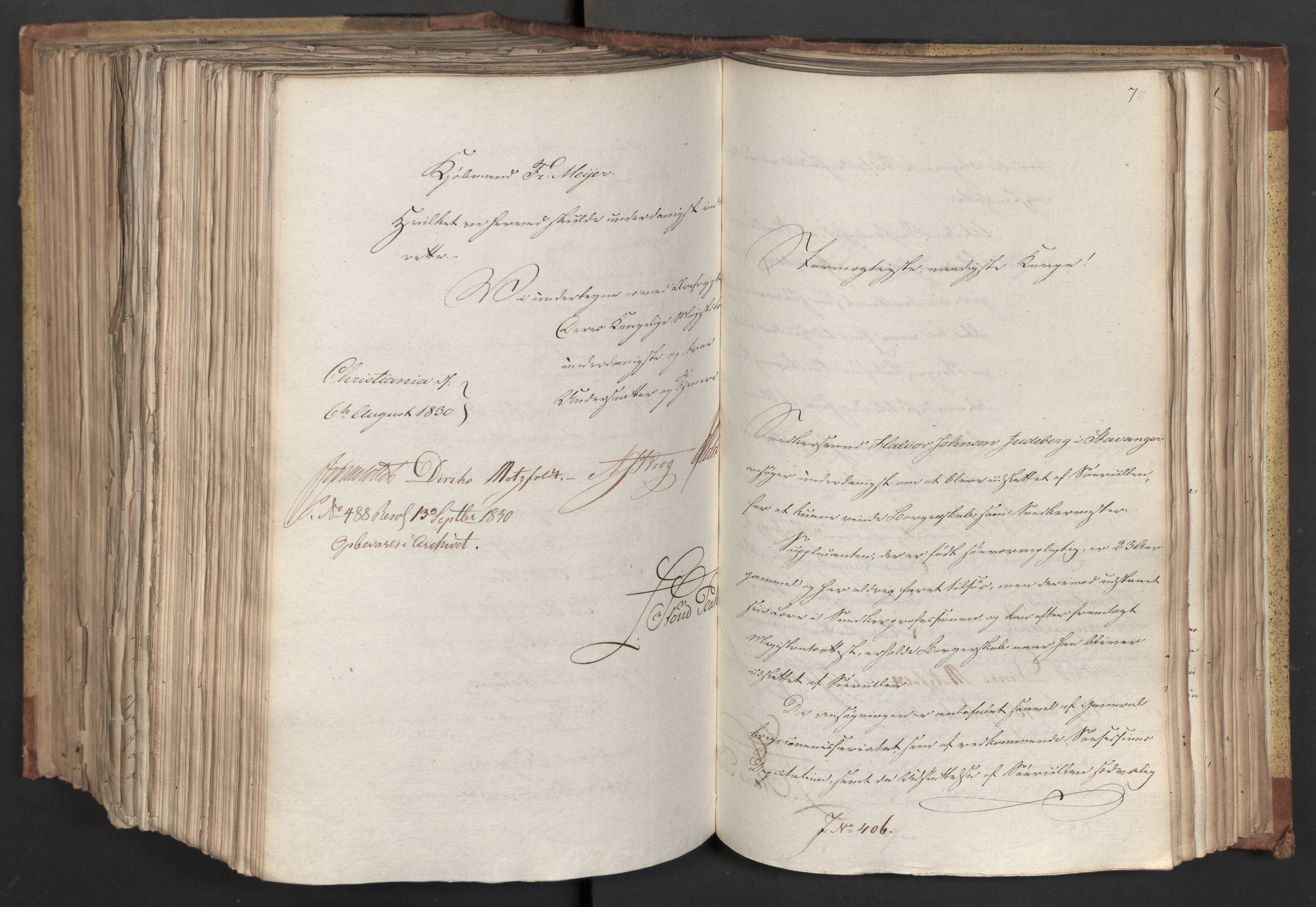 Statsrådsavdelingen i Stockholm, AV/RA-S-1003/D/Da/L0066: Regjeringsinnstillinger nr. 240-449, 1830, s. 666