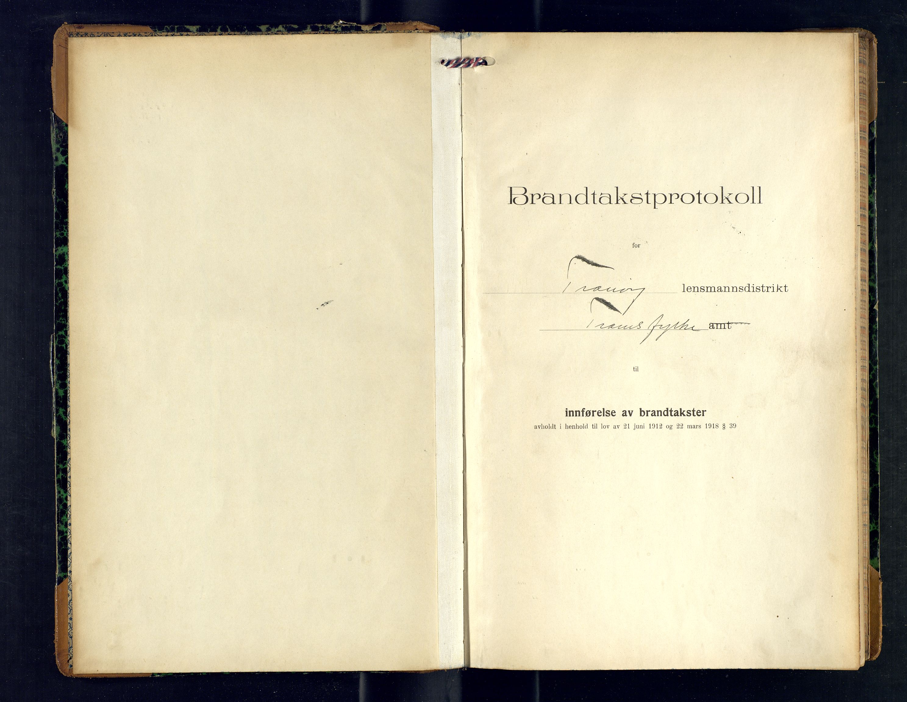 Tranøy lensmannskontor (Sørreisa lensmannskontor), AV/SATØ-SATØ-46/1/F/Fq/Fqc/L0262: Branntakstprotokoller, 1921-1923