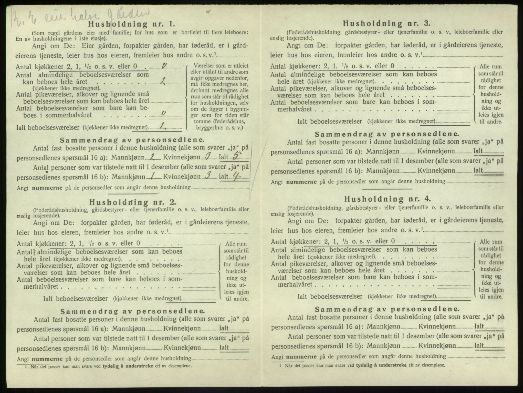 SAB, Folketelling 1920 for 1430 Gaular herred, 1920, s. 243