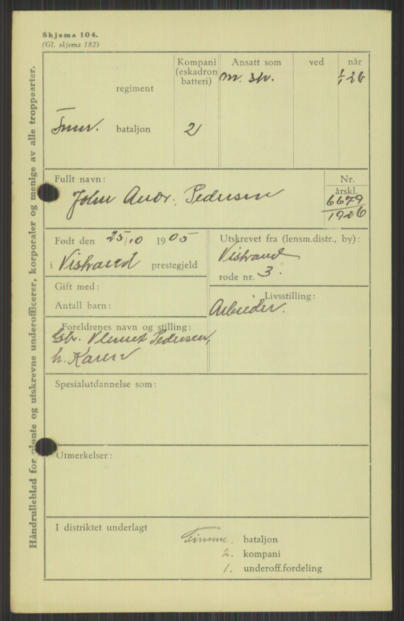 Forsvaret, Varanger bataljon, AV/RA-RAFA-2258/1/D/L0440: Rulleblad for fødte 1892-1912, 1892-1912, s. 783